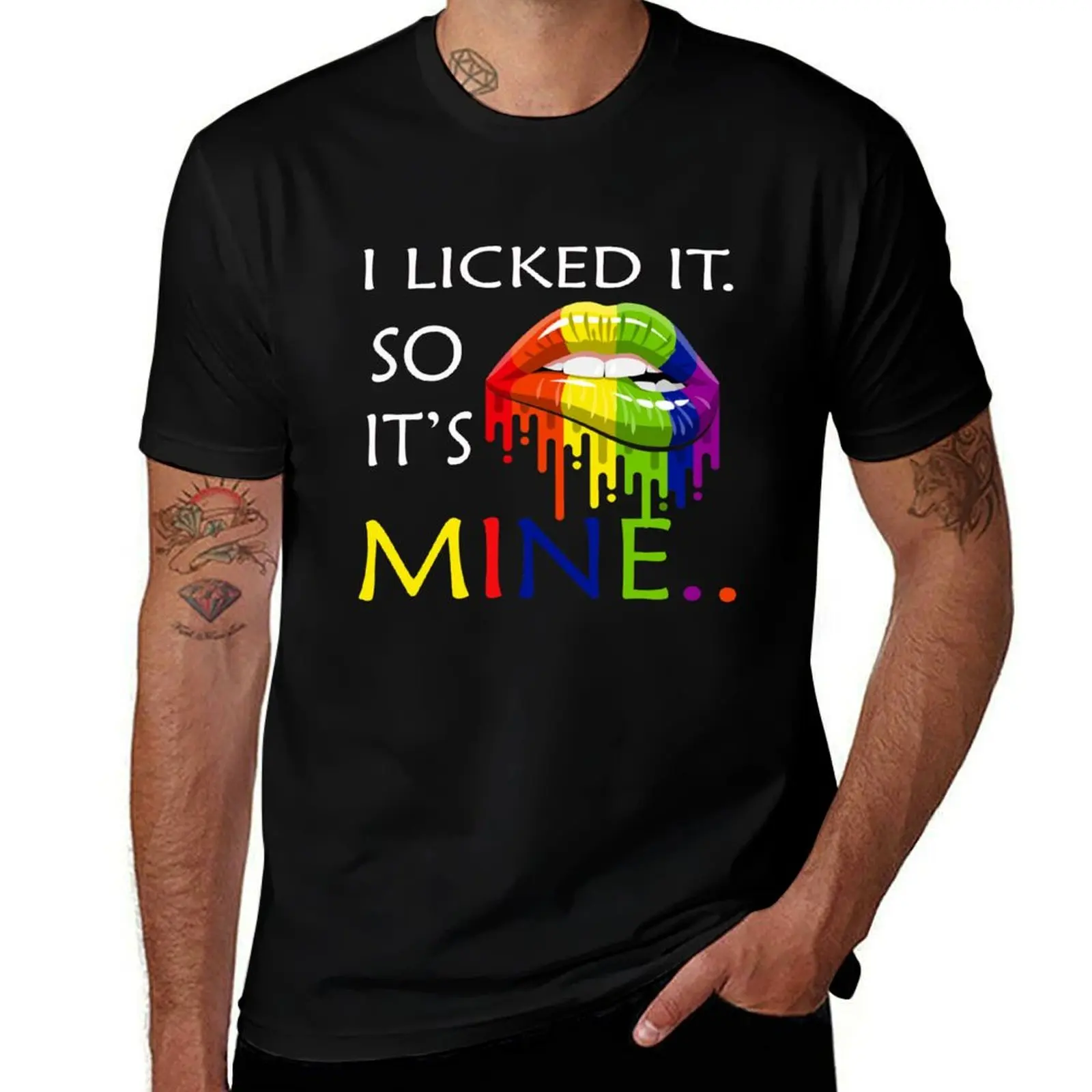 I Licked It So It's Mine Lips LBGT, Pride Parade T shirt T-Shirt Basic Casual Wear Short Sleeve Top
I Licked It So It's Mine Lips LBGT, Pride Parade T shirt T-Shirt Basic Casual Wear Short Sleeve Top