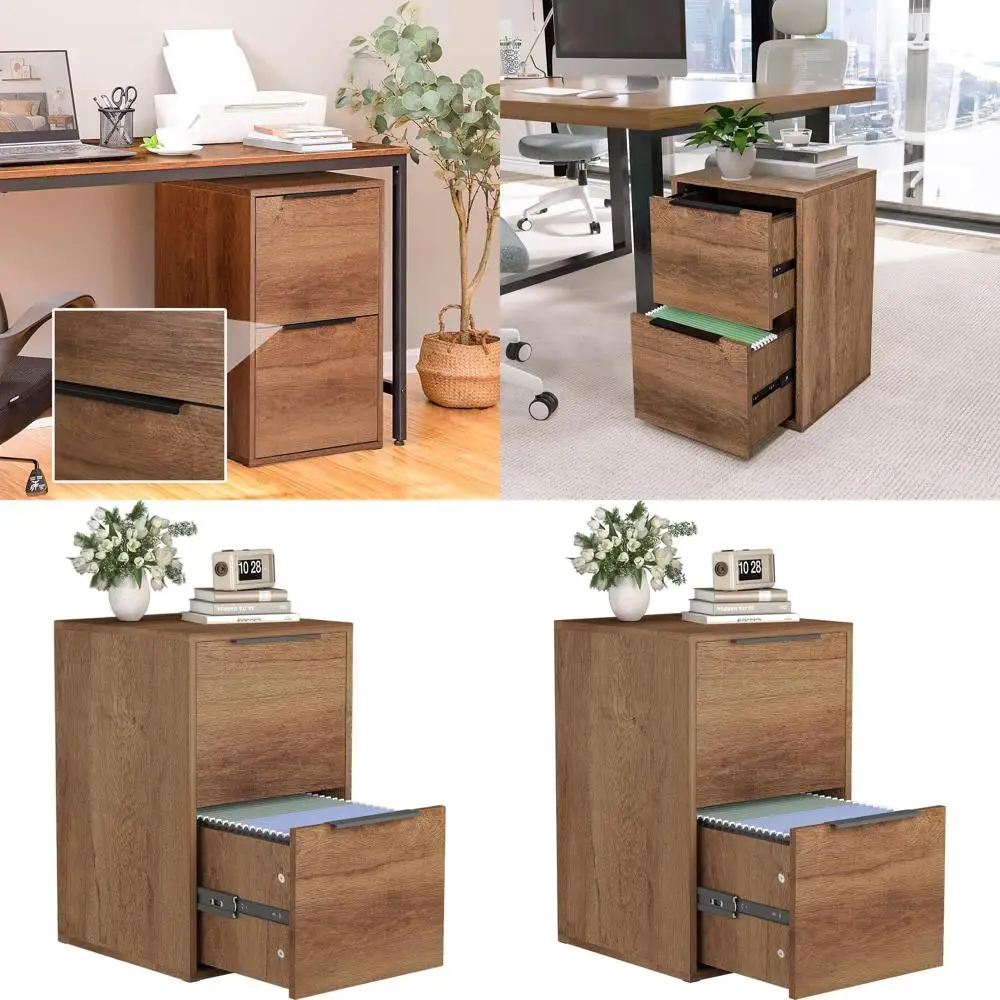 Walnut Letter-Size Vertical Wood File Cabinet with 2 Drawers for Home Office Hanging Files
Walnut Letter-Size Vertical Wood File Cabinet with 2 Drawers for Home Office Hanging Files