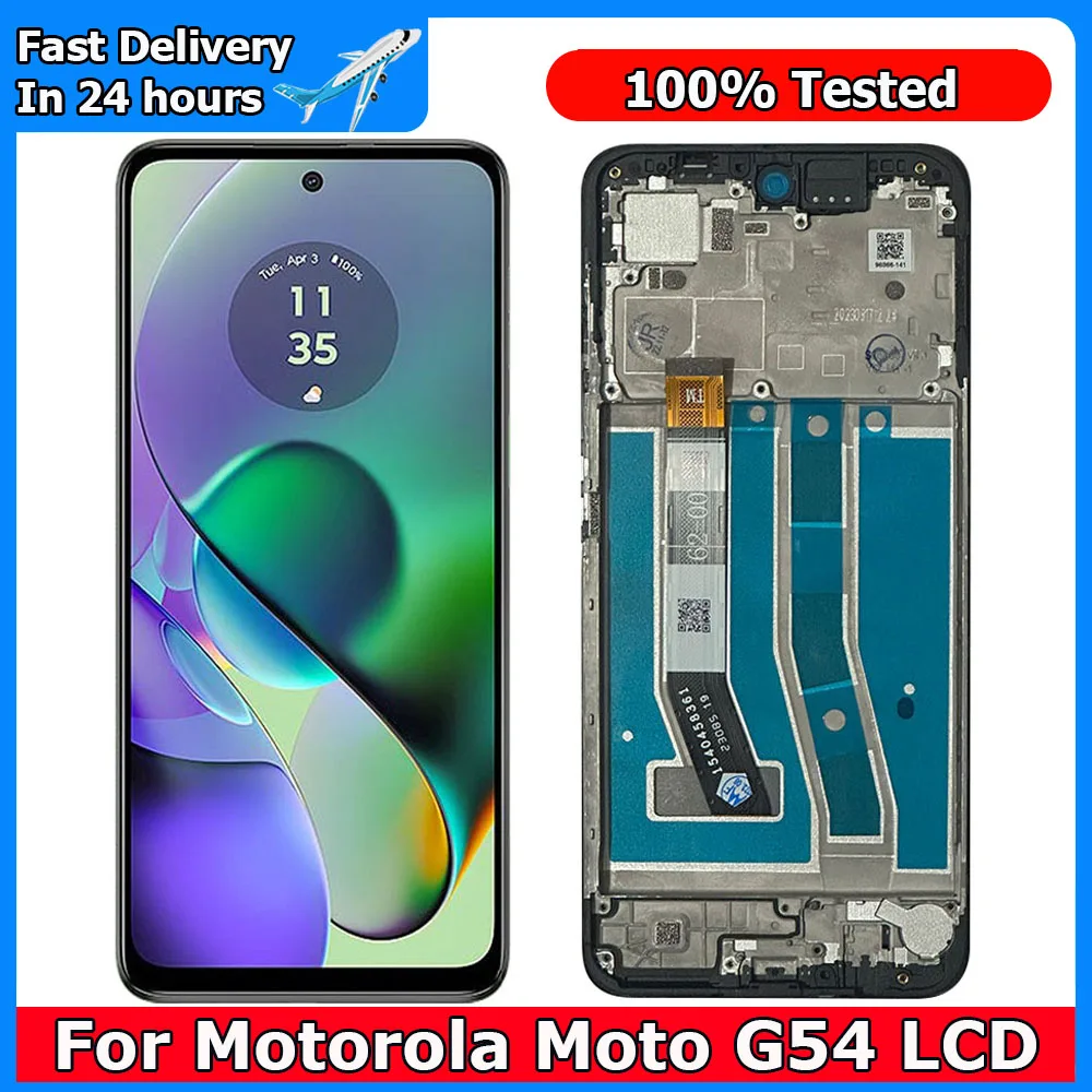 ЖК-дисплей 6,5 дюйма для Motorola Moto G54, сенсорный экран, датчик дигитайзера в сборе, замена для Motorola Moto G54 с рамкой
ЖК-дисплей 6,5 дюйма для Motorola Moto G54, сенсорный экран, датчик дигитайзера в сборе, замена для Motorola Moto G54 с рамкой