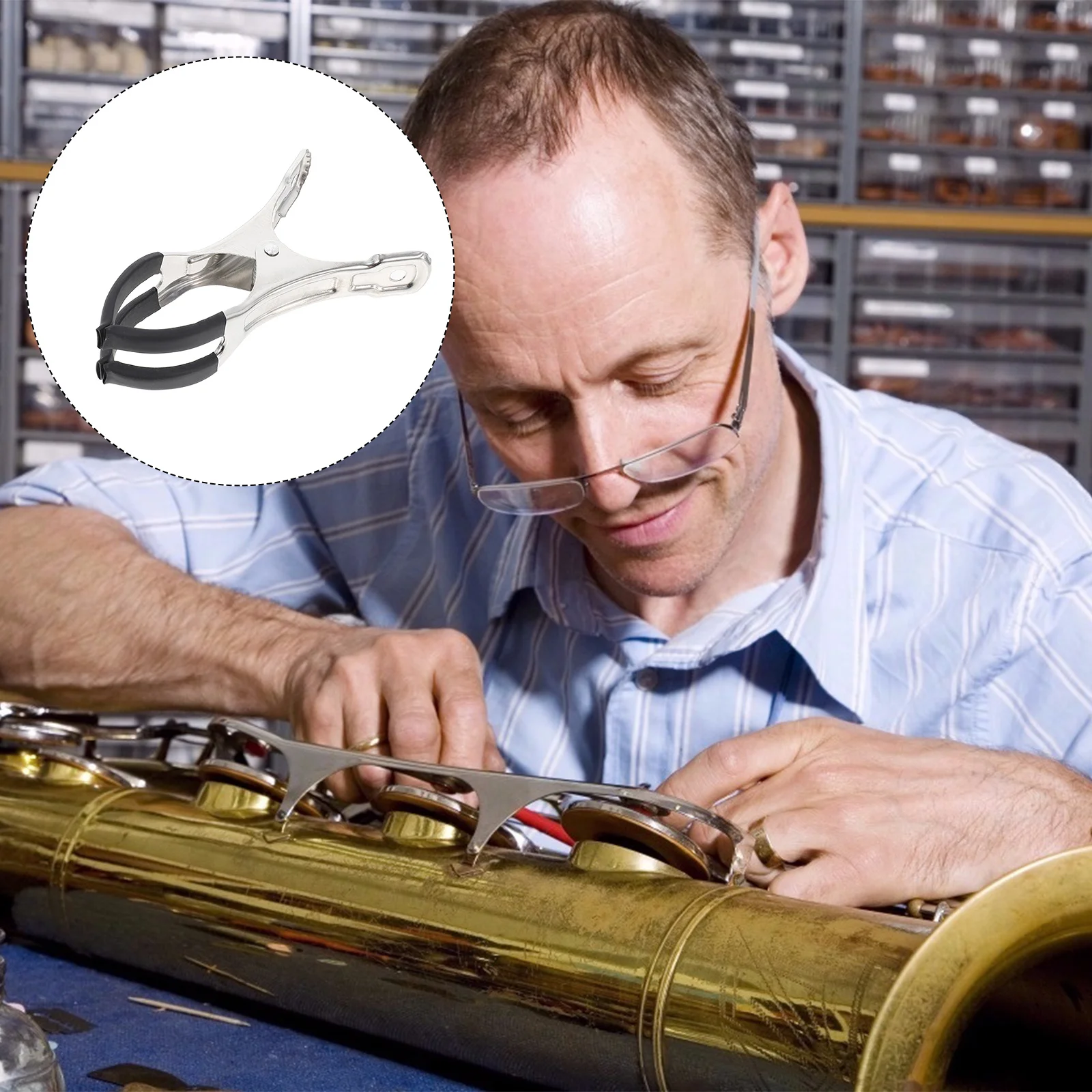 Saxophone Repair Clips Instrument Supplies Clamp Desktop Flute Repairing Utensil 
Saxophone Repair Clips Instrument Supplies Clamp Desktop Flute Repairing Utensil
