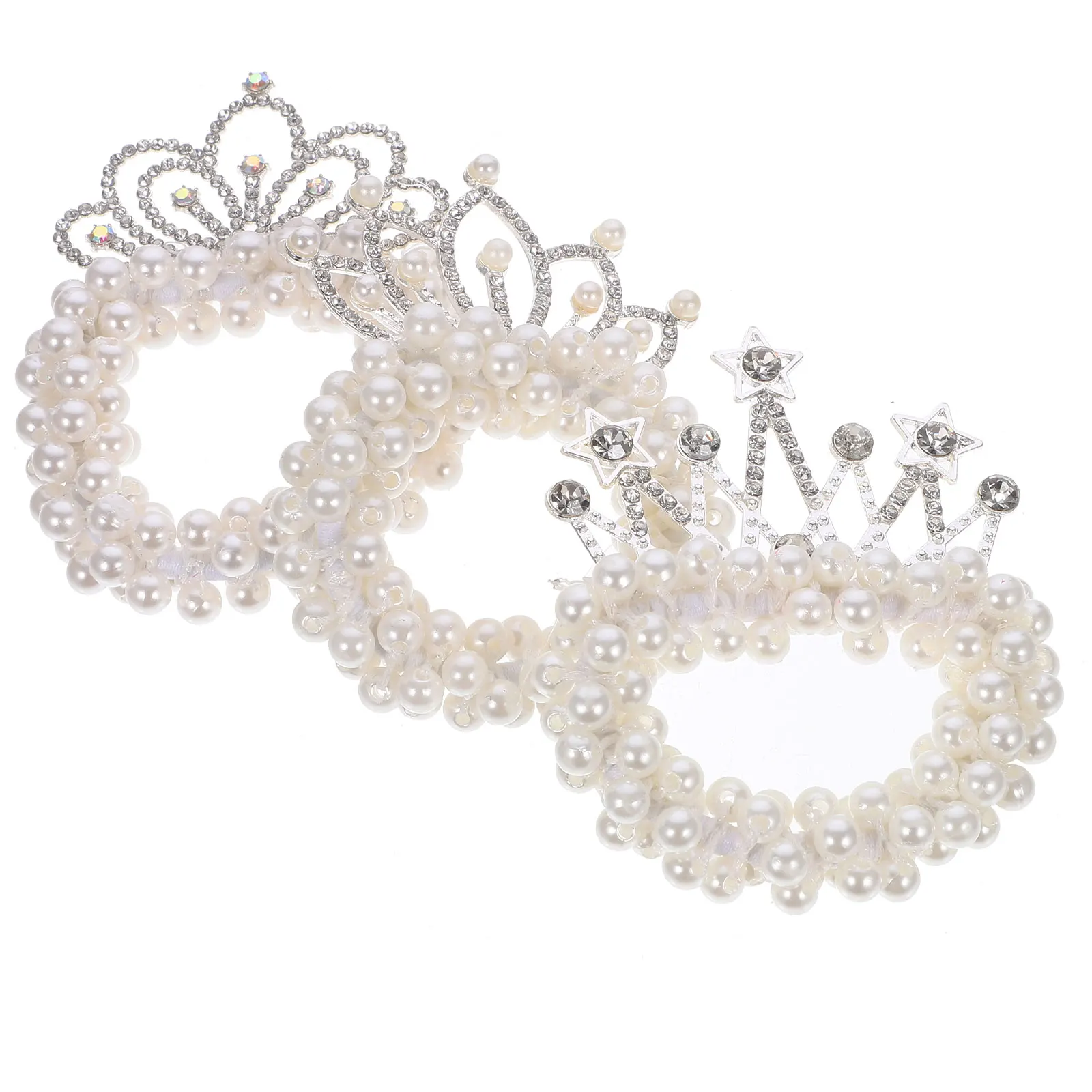 3 Pcs Children Crown Hair Accessories Pearl Beaded Elastic Hair Bands for Girls Party Wedding Birthday Tiara Scrunchies
3 Pcs Children Crown Hair Accessories Pearl Beaded Elastic Hair Bands for Girls Party Wedding Birthday Tiara Scrunchies