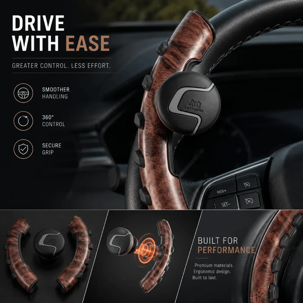 Quick Release Steering Wheel Control Knob Smooth Rotating Bearing 360-Degree Flexible Spinning Power Steering Knob
Quick Release Steering Wheel Control Knob Smooth Rotating Bearing 360-Degree Flexible Spinning Power Steering Knob