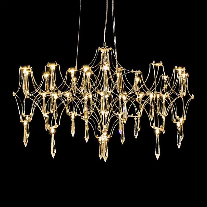 Modern Chrome Plating Luxury Crystal Chandelier Living Room Bedroom Lights Home Decorative Lights Dining Room Lighting Fixtures
Modern Chrome Plating Luxury Crystal Chandelier Living Room Bedroom Lights Home Decorative Lights Dining Room Lighting Fixtures