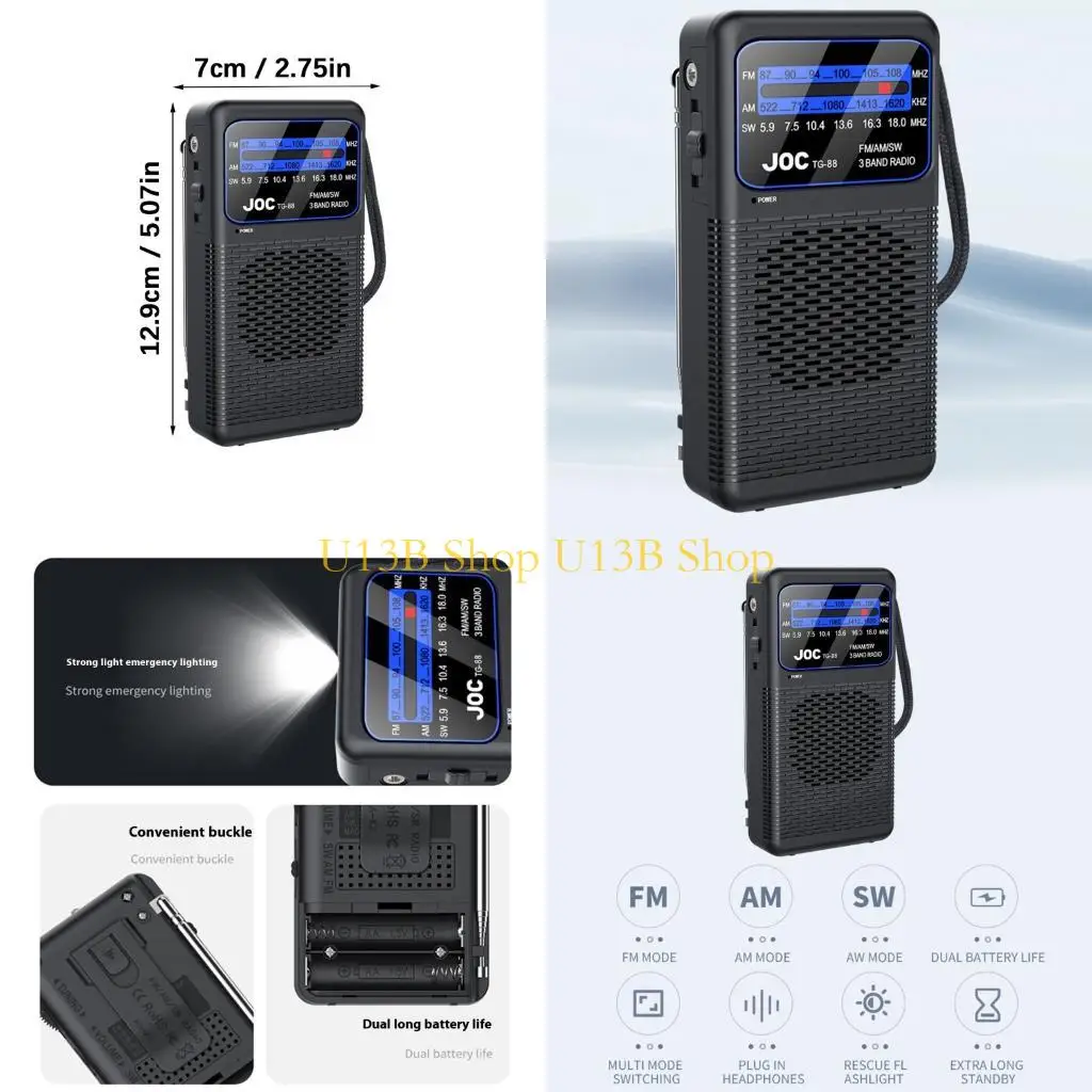 U13B FM Radio Pocket Radio Transistor Battery Operated Radio Player for Outdoor
U13B FM Radio Pocket Radio Transistor Battery Operated Radio Player for Outdoor