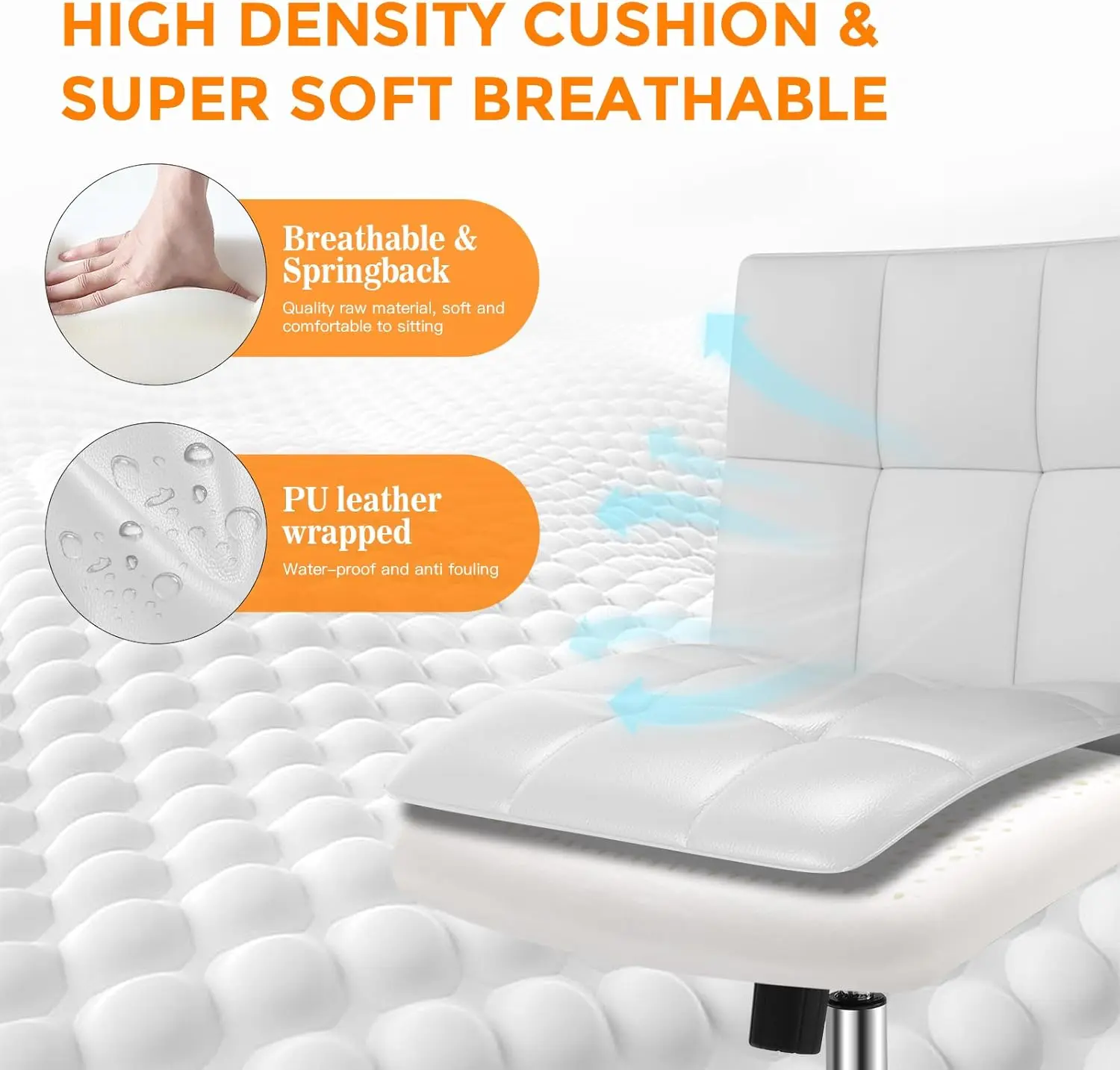 360° Office Desk Chair,Pu Adjustable Rolling Task Chair With Backrest For Barber,Office,Home, Computer,360° Swivel,Armless
360° Office Desk Chair,Pu Adjustable Rolling Task Chair With Backrest For Barber,Office,Home, Computer,360° Swivel,Armless