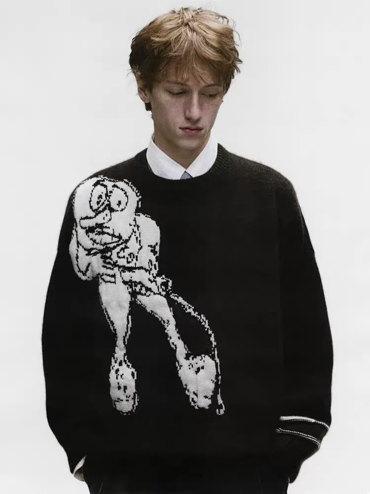 Depred Rich Second Generation Alien Knitted Woolen Sweater 00 Wool Men's Casual Long Sve round Ne Warm Cartoon Pattern
Depred Rich Second Generation Alien Knitted Woolen Sweater 00 Wool Men's Casual Long Sve round Ne Warm Cartoon Pattern