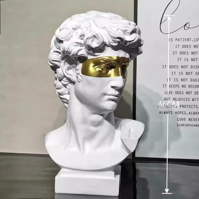 Nordic light luxury creative David sculpture sample room living room porch plaster statue soft decoration high-end art ornament
Nordic light luxury creative David sculpture sample room living room porch plaster statue soft decoration high-end art ornament
