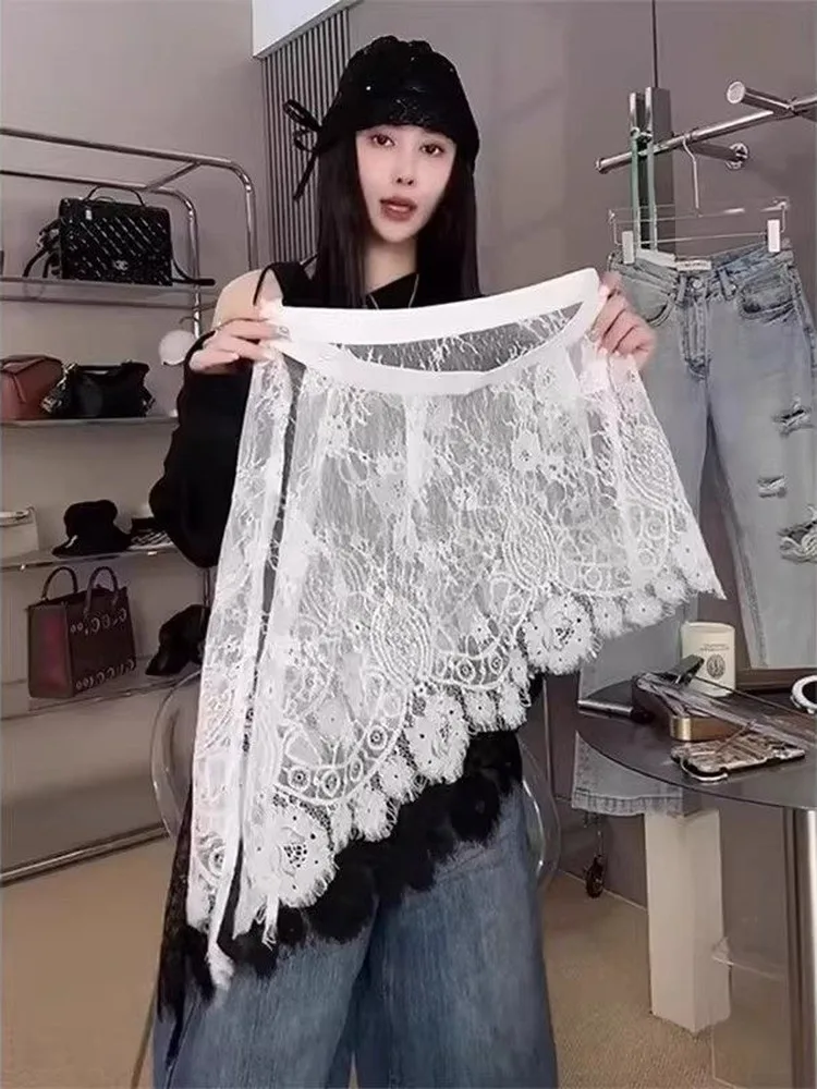 White Irregular Lace Half Skirt Women's Spring Summer New Style Sweatshirt Layering Inner Wear Base Layering Tool A-Line Skirt
White Irregular Lace Half Skirt Women's Spring Summer New Style Sweatshirt Layering Inner Wear Base Layering Tool A-Line Skirt