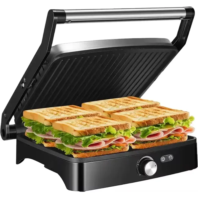 4 Slice Large Non-stick Versatile Grill Opens 180 Degree Sandwich Maker Indoor Detachable Contact Grill Panini Press Grill
4 Slice Large Non-stick Versatile Grill Opens 180 Degree Sandwich Maker Indoor Detachable Contact Grill Panini Press Grill