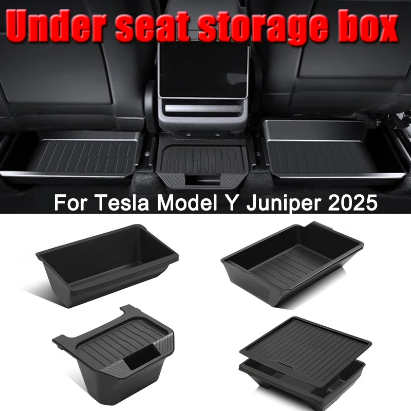 For Tesla Model Y Juniper 2025 TPE Storage Box Under The Front Rear Seat Rear Middle Storage Box Car Interior Storage Accessory
For Tesla Model Y Juniper 2025 TPE Storage Box Under The Front Rear Seat Rear Middle Storage Box Car Interior Storage Accessory