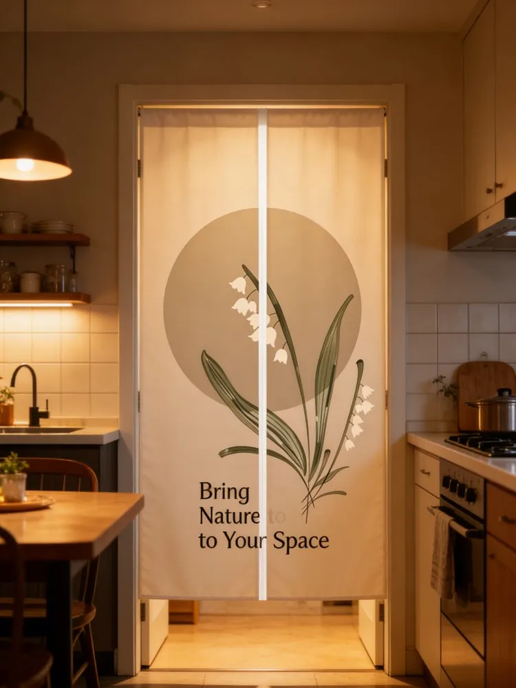 Minimalist Lily of the Valley Door Curtain | Japanese Style Floral Panel | Privacy Drape for Kitchen/Bathroom
Minimalist Lily of the Valley Door Curtain | Japanese Style Floral Panel | Privacy Drape for Kitchen/Bathroom