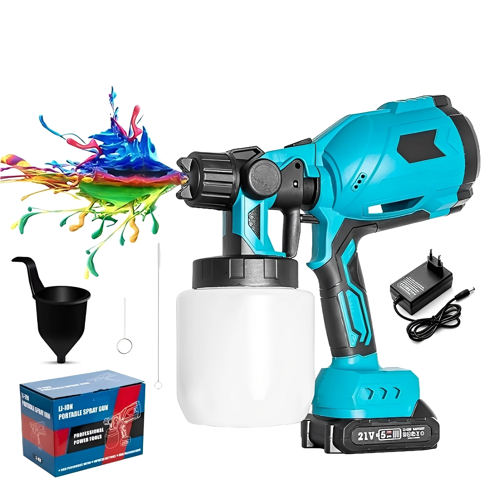 1000ML Electric Spray Gun High Power Cordless Paint Sprayer HVLP 21V Battery for Home Painting Furniture Cabinets Fence Wall
1000ML Electric Spray Gun High Power Cordless Paint Sprayer HVLP 21V Battery for Home Painting Furniture Cabinets Fence Wall