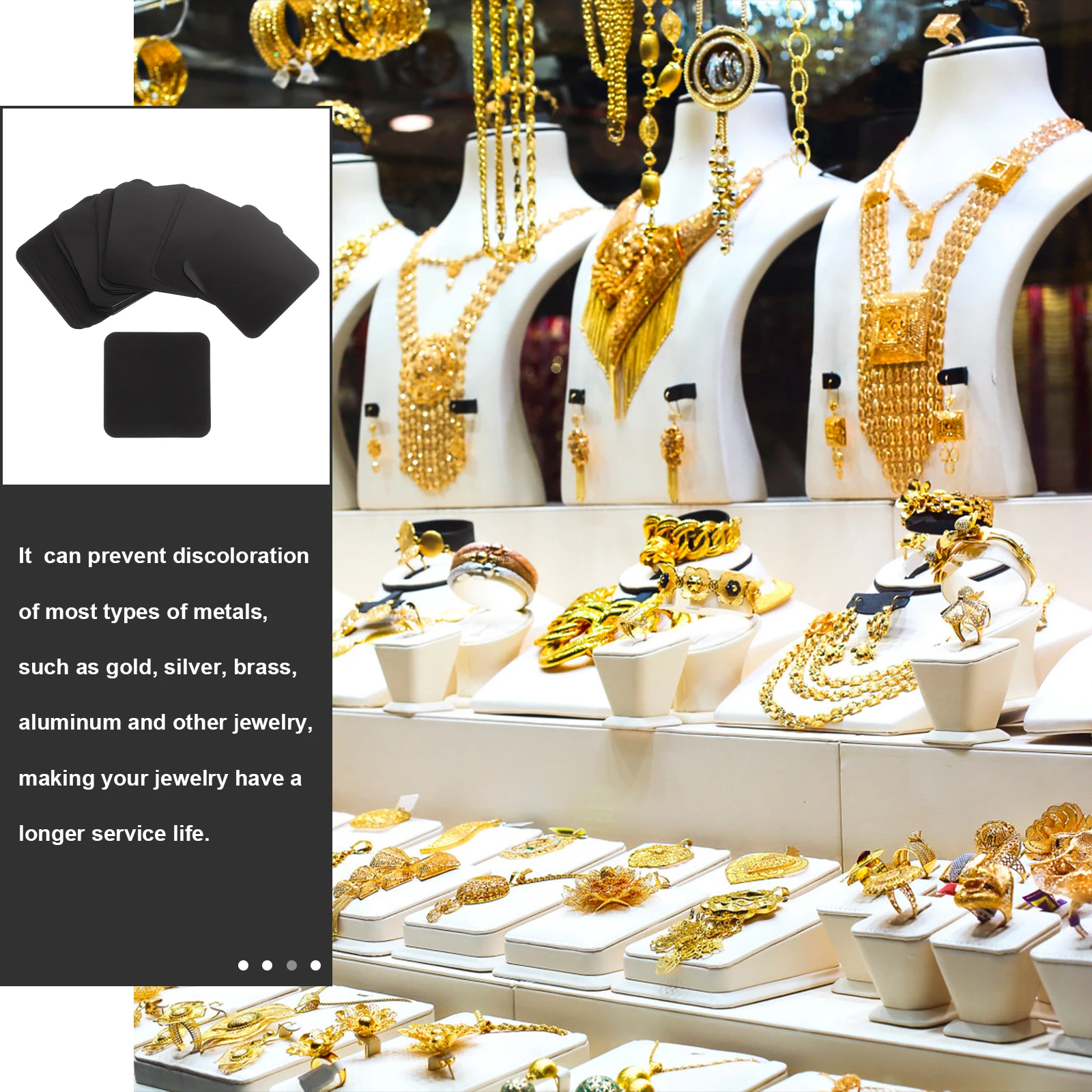 50pcs Anti Paper Black Squares Durable Jewelry Protector Storage Anti Tarnish Strips Solution Lightweight Ideal Gifts
50pcs Anti Paper Black Squares Durable Jewelry Protector Storage Anti Tarnish Strips Solution Lightweight Ideal Gifts