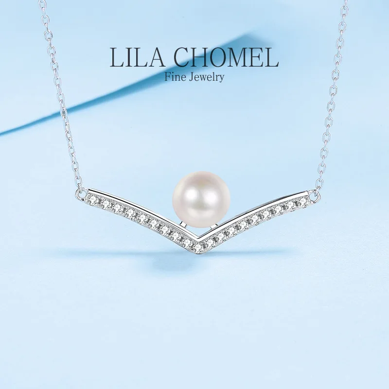 Designer V shaped PT950 Platinum women's necklace Moissanite Diamond flawless Natural Freshwater pearl pendant for Birthday gift
Designer V shaped PT950 Platinum women's necklace Moissanite Diamond flawless Natural Freshwater pearl pendant for Birthday gift