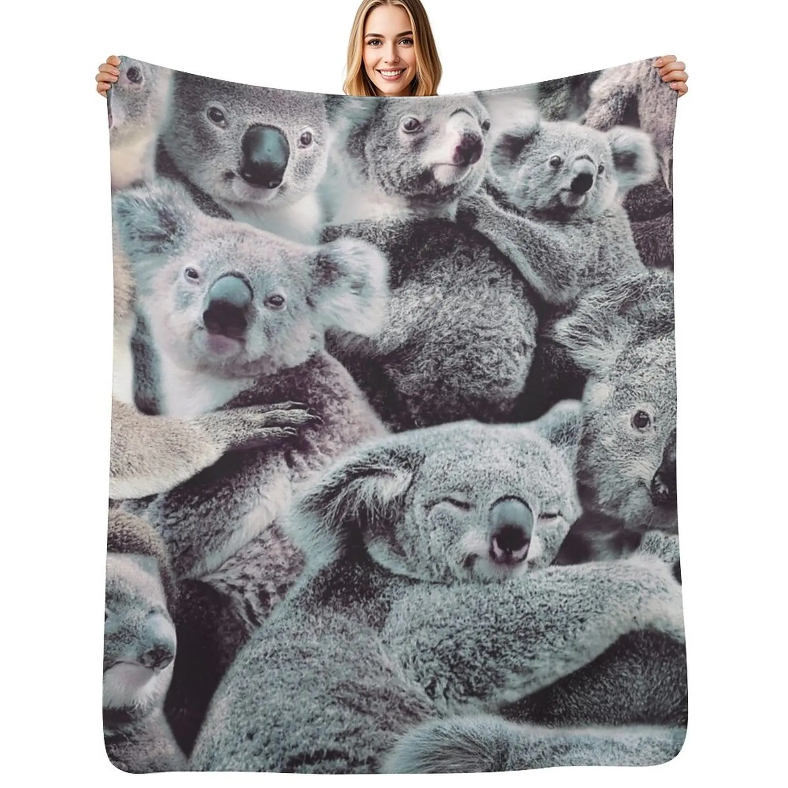 Koalas Throw Blanket Soft Sherpa Fleece Warm Blanket for Winter
Koalas Throw Blanket Soft Sherpa Fleece Warm Blanket for Winter