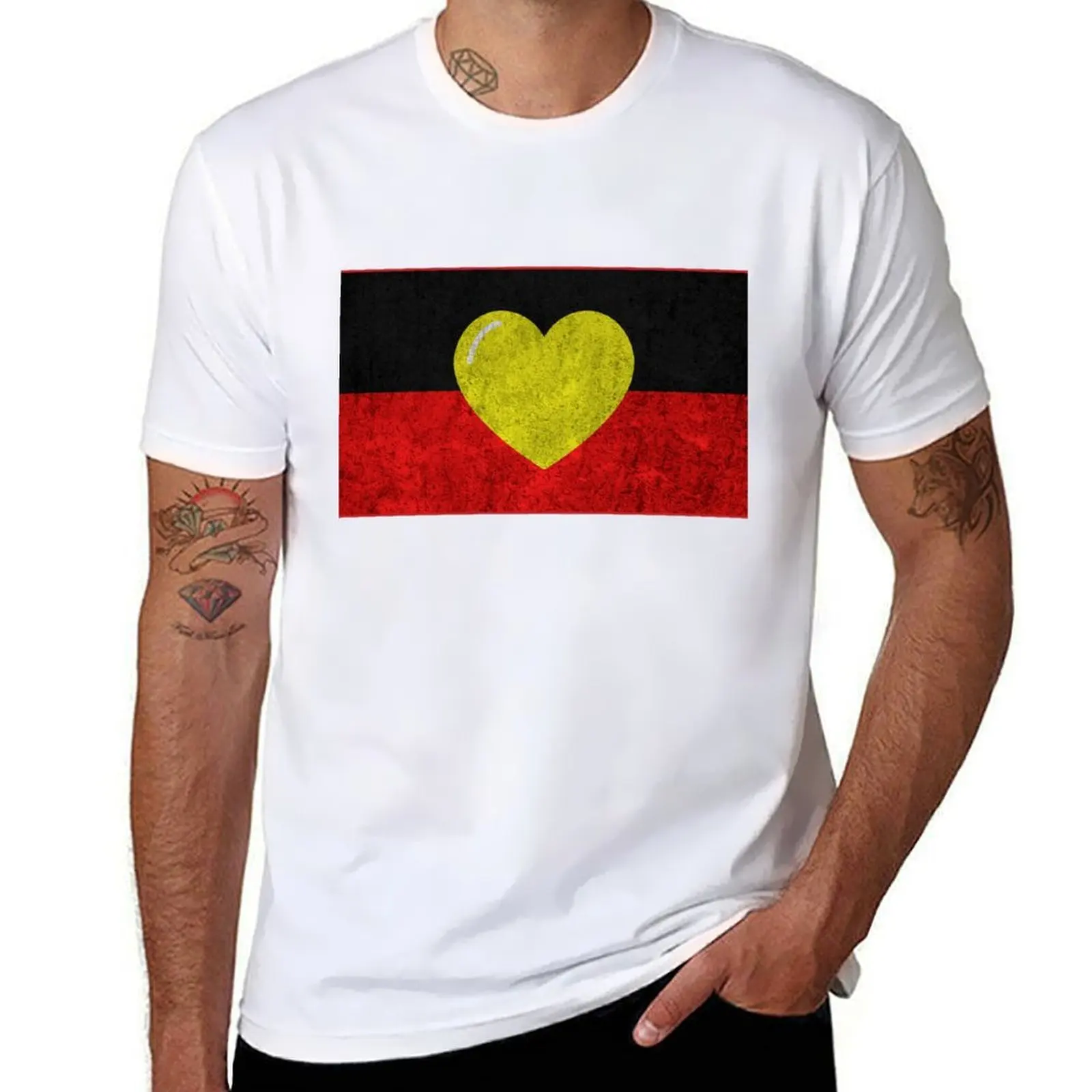 Aboriginal Flag Heart T-Shirt t shirts for man pack white man t shirt cotton high quality T-Shirt
Aboriginal Flag Heart T-Shirt t shirts for man pack white man t shirt cotton high quality T-Shirt