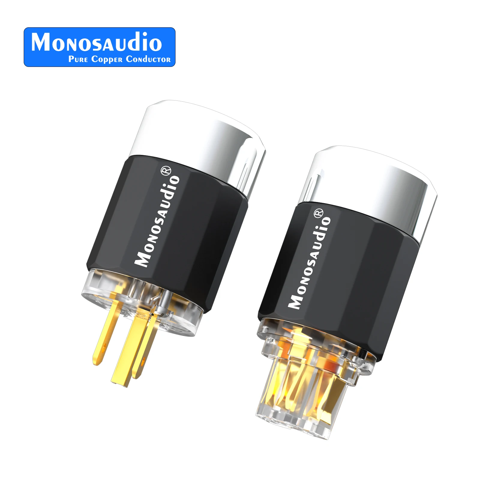 Monosaudio 4N Pure Copper Power Plug Gold Plated US Male Female Power Cord Connector Gold Plated Plugs M109G/F109G
Monosaudio 4N Pure Copper Power Plug Gold Plated US Male Female Power Cord Connector Gold Plated Plugs M109G/F109G