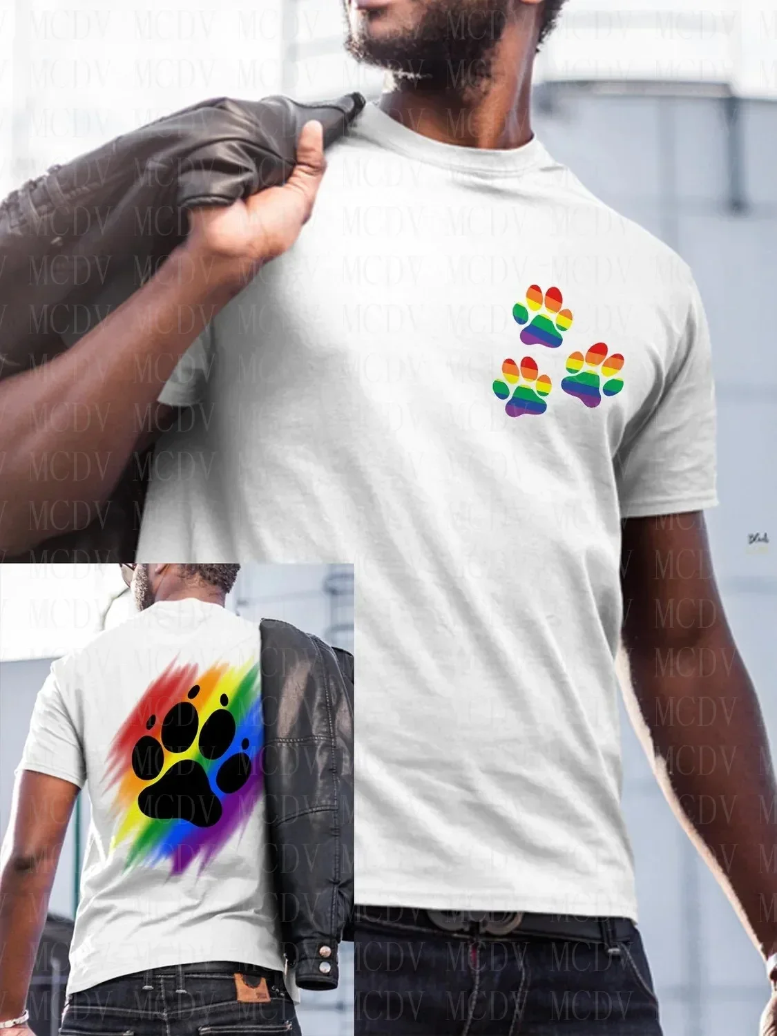 Men's Rainbow Dog Paws Casual Printed T-Shirt Summer Tees Tops The Colorful The Best He Him Hole LGBT3D Printed T Shirt
Men's Rainbow Dog Paws Casual Printed T-Shirt Summer Tees Tops The Colorful The Best He Him Hole LGBT3D Printed T Shirt