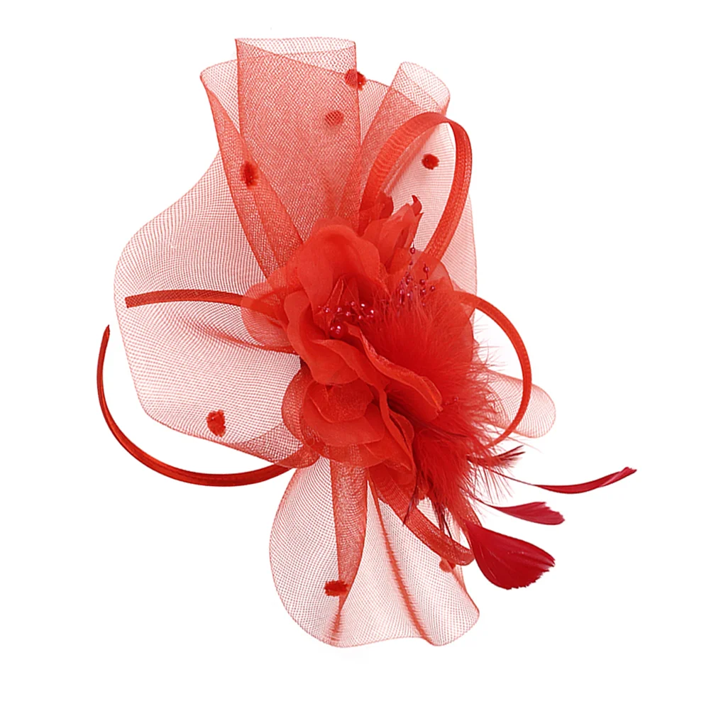 Exquisite Headband Floral Headdress Mesh Hair Clip Women Headdress Decoration for Wedding Evening Party (Red)
Exquisite Headband Floral Headdress Mesh Hair Clip Women Headdress Decoration for Wedding Evening Party (Red)