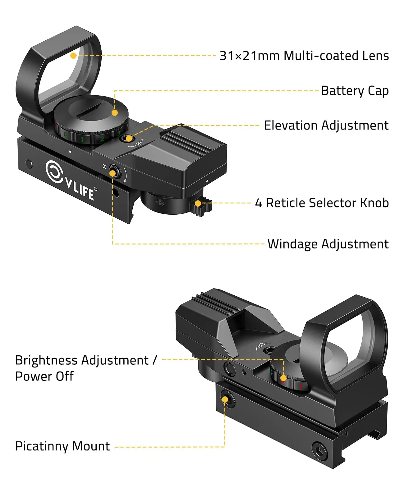 Motion Awake 31×21mm Large Window Multi Reticle Green Red Dot Sight Reflex Sight For Picatinny Absolute Co-Witness Optics Scope
Motion Awake 31×21mm Large Window Multi Reticle Green Red Dot Sight Reflex Sight For Picatinny Absolute Co-Witness Optics Scope