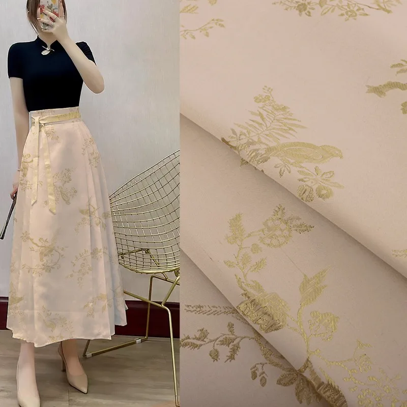Gold-Thread Woven Hanfu Horse-Face Pleated Skirt Jacquard Imitation Song Brocade Fabric Blouse & Top Material Wholesale
Gold-Thread Woven Hanfu Horse-Face Pleated Skirt Jacquard Imitation Song Brocade Fabric Blouse & Top Material Wholesale