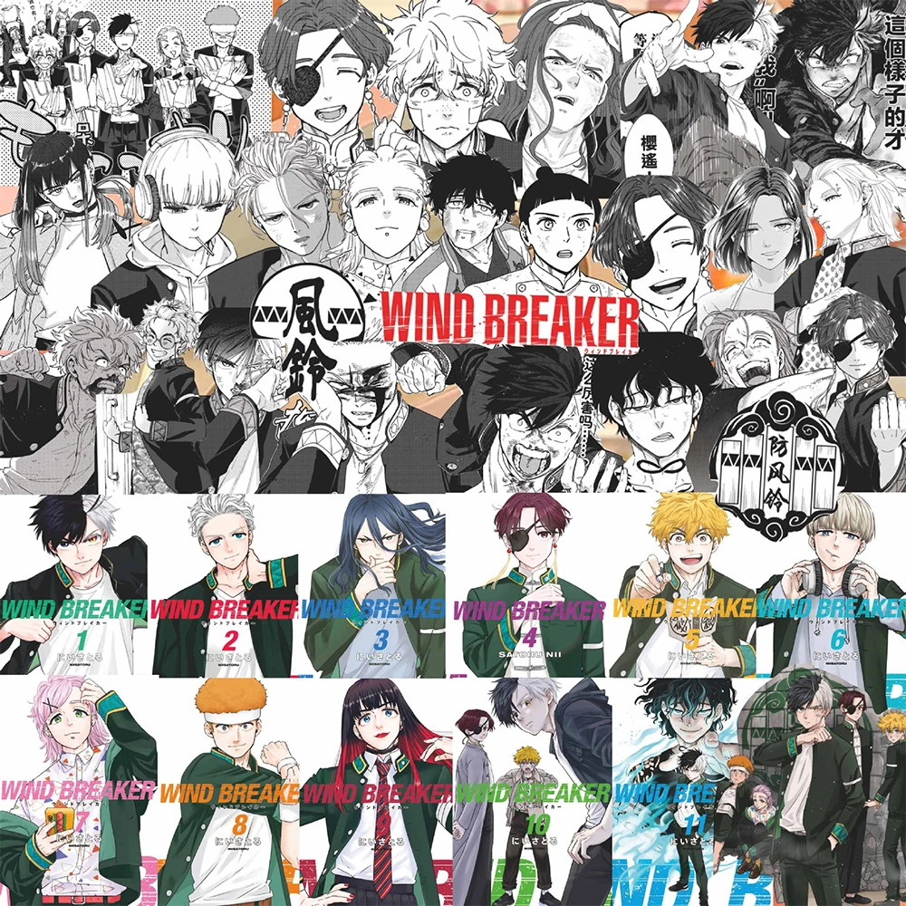 10/30/72pcs Wind Breaker Anime Stickers Black White Manga Decals DIY Skateboard Phone Scrapbook Cool Cartoon Sticker Decoration
10/30/72pcs Wind Breaker Anime Stickers Black White Manga Decals DIY Skateboard Phone Scrapbook Cool Cartoon Sticker Decoration
