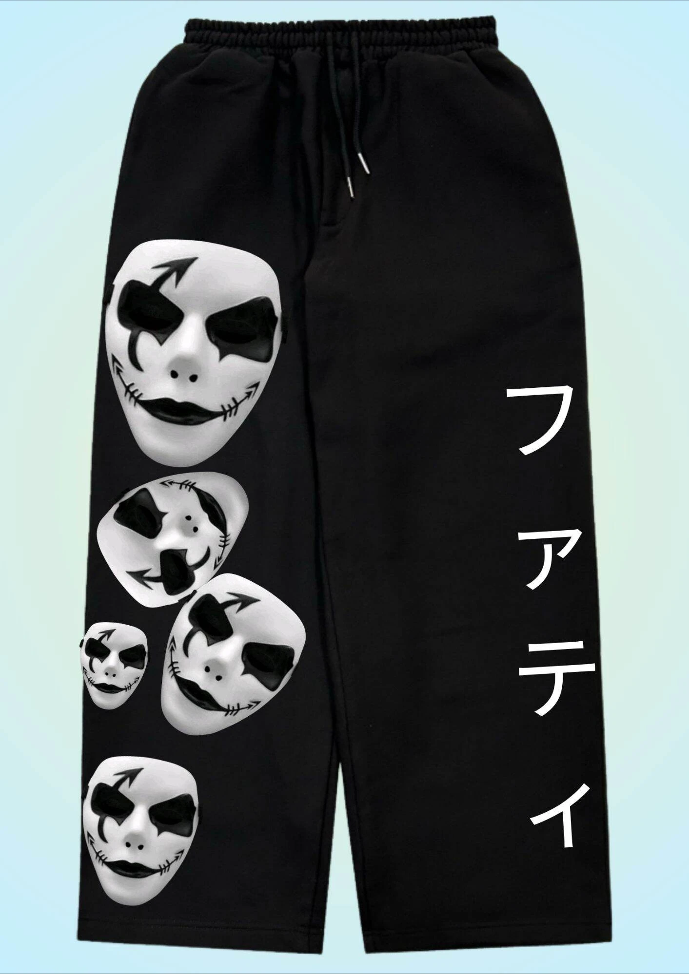 FATIH ID Loose Pants for Both Men and Women, Black Wide-leg Pants with Printed Patterns for Daily Wear
FATIH ID Loose Pants for Both Men and Women, Black Wide-leg Pants with Printed Patterns for Daily Wear