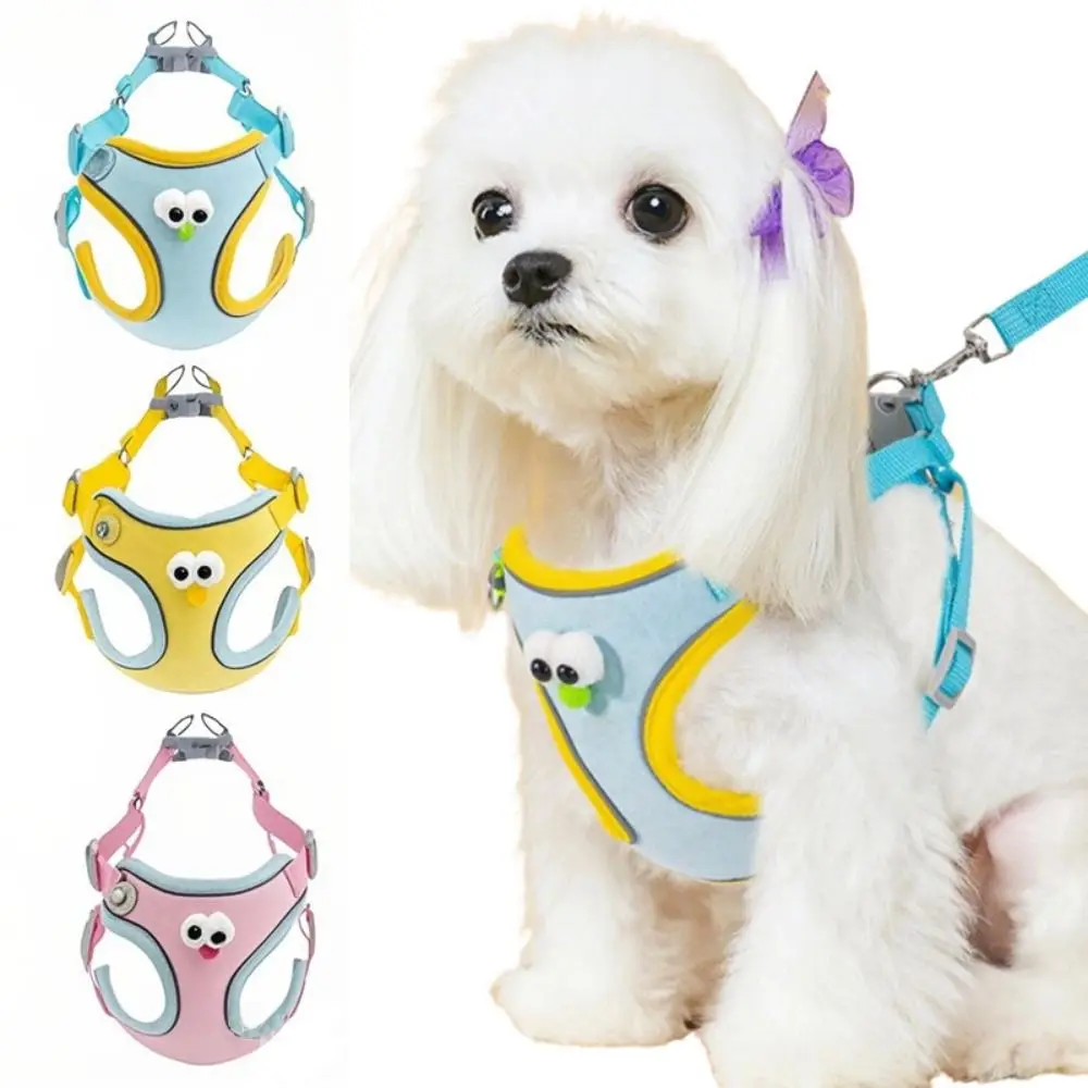 Cartoon Dog Harness Vest Breathable Big Eyes Cat Chest Straps Adjustable with Traction Rope Dog Harness and Leash Set
Cartoon Dog Harness Vest Breathable Big Eyes Cat Chest Straps Adjustable with Traction Rope Dog Harness and Leash Set