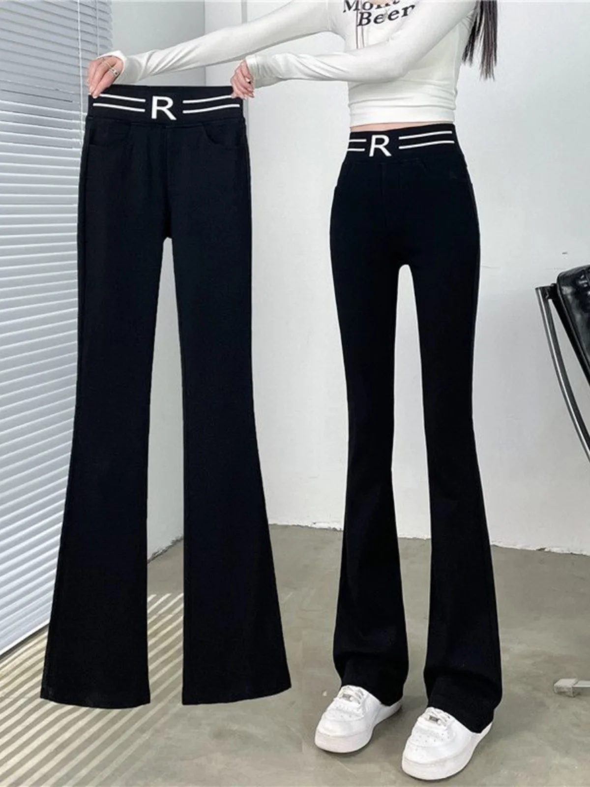 High Waist Bell Bottom Pants Women's Thin Summer Casual Trousers Lengthened Black Slimming Long Pants Drapey A-Line Skinnies
High Waist Bell Bottom Pants Women's Thin Summer Casual Trousers Lengthened Black Slimming Long Pants Drapey A-Line Skinnies