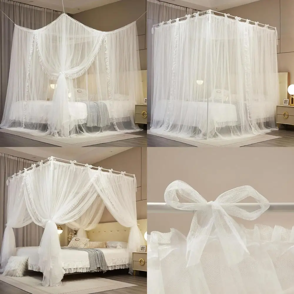 Белый двухслойный балдахин-москитная сетка на шнуровке для детской кровати принцессы, полноразмерный, для девочек
Белый двухслойный балдахин-москитная сетка на шнуровке для детской кровати принцессы, полноразмерный, для девочек