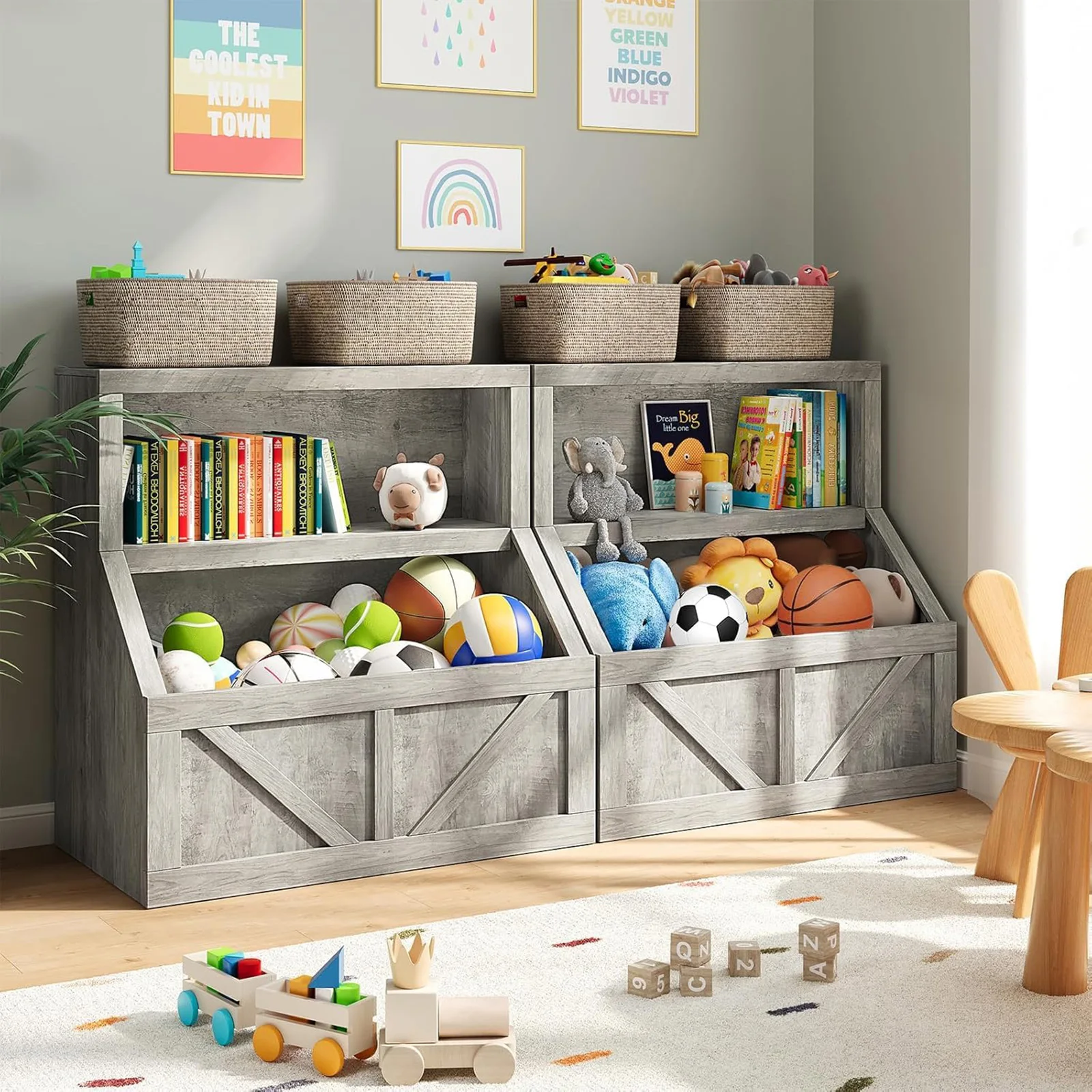 Large Cubbies Kids Wooden Bookcase Photo Ready 2-Tier Toy Storage Organizer Cabinet For Playroom Nursery Daycare Classroom
Large Cubbies Kids Wooden Bookcase Photo Ready 2-Tier Toy Storage Organizer Cabinet For Playroom Nursery Daycare Classroom