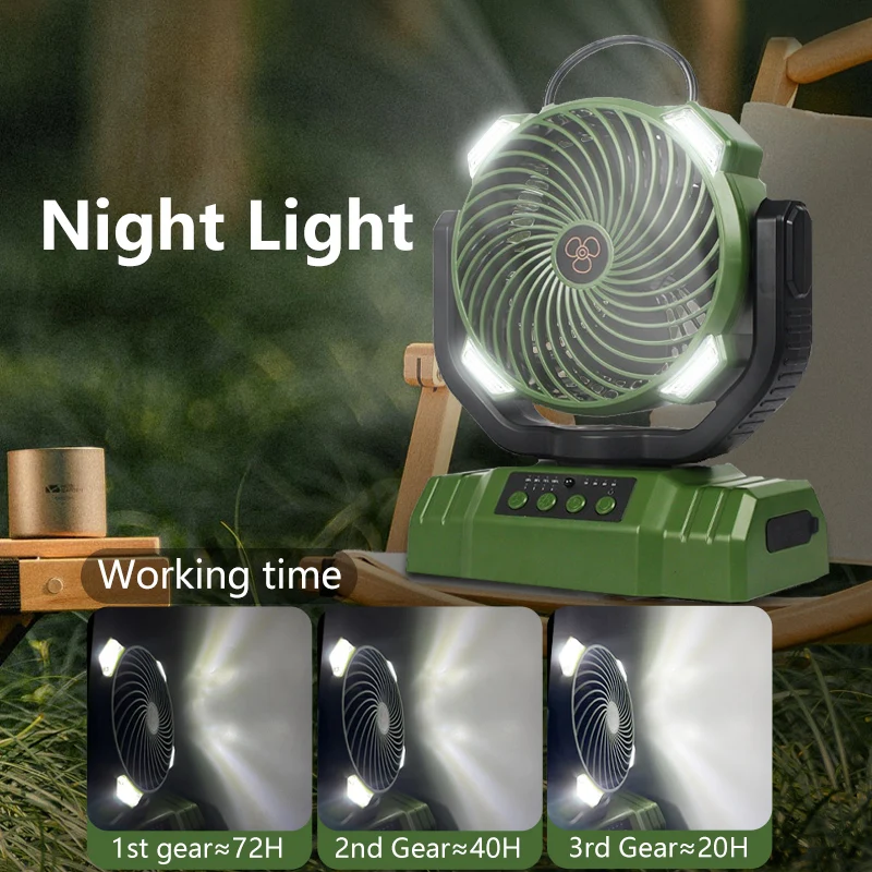 10000mAh Camping Fan With Led Light Rechargeable Portable Remote Control Hang Or Stand Power Bank Electric Fan Lamp Outdoor Tent
10000mAh Camping Fan With Led Light Rechargeable Portable Remote Control Hang Or Stand Power Bank Electric Fan Lamp Outdoor Tent