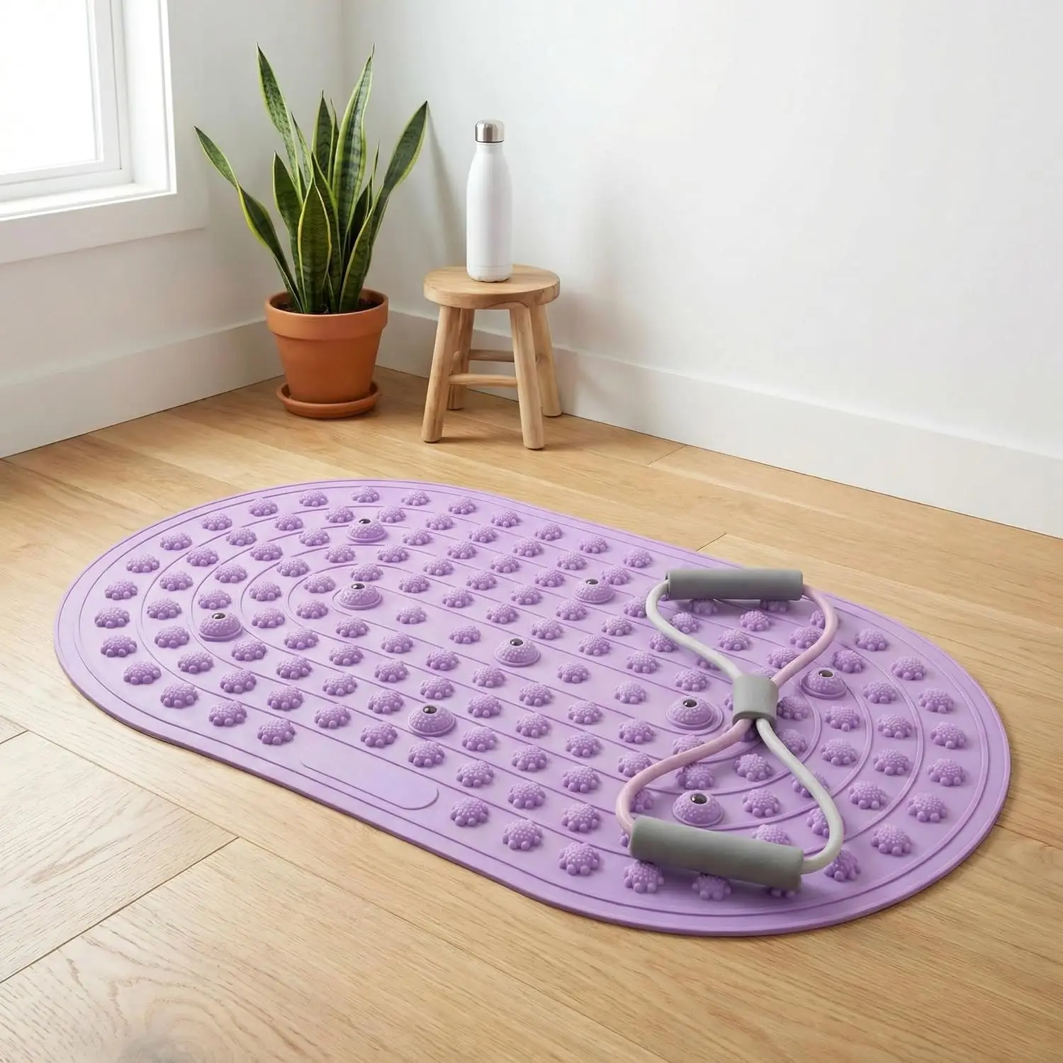 Silicone Foot Massage Mat with Figure 8 Resistance Band for Home Fitness Yoga
Silicone Foot Massage Mat with Figure 8 Resistance Band for Home Fitness Yoga