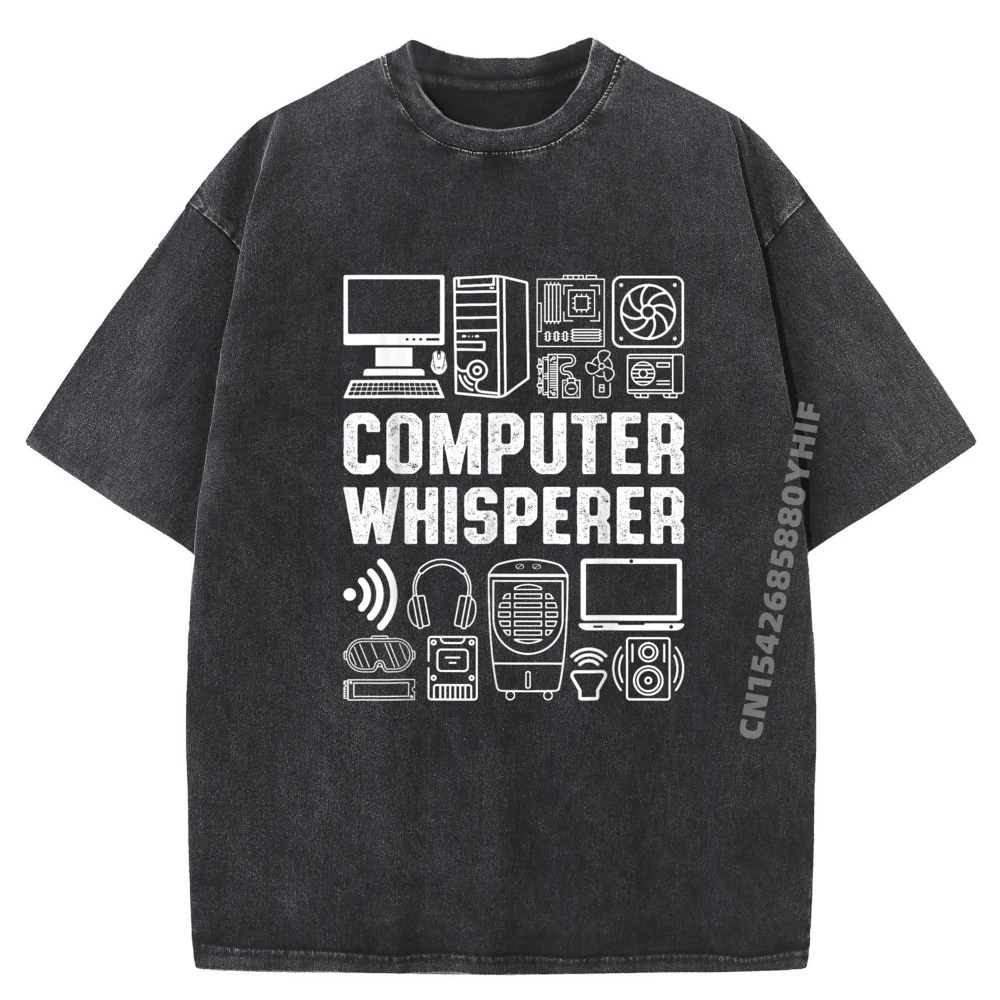 Computer Whisperer It Tech Support Nerds Geek Developer Oversized T Shirt Men Short Sleeve Graphic T-Shirt Casual Washed Shirt
Computer Whisperer It Tech Support Nerds Geek Developer Oversized T Shirt Men Short Sleeve Graphic T-Shirt Casual Washed Shirt