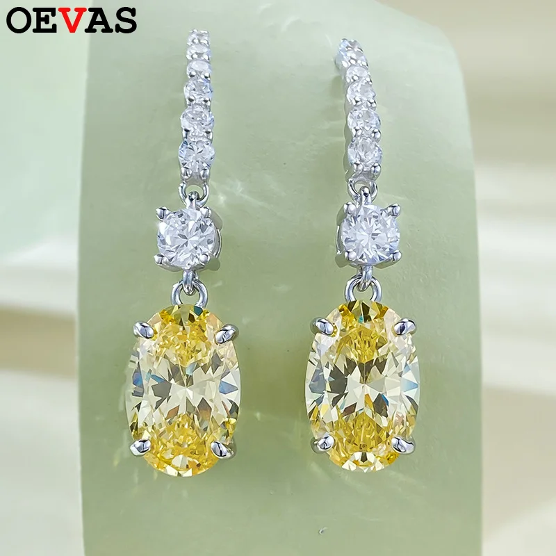OEVAS Luxury 100% 925 Sterling Silver 7CT 8x12mm 5A High Carbon Diamond Drop Earrings for Women Fine Jewelry Gift Wholesale
OEVAS Luxury 100% 925 Sterling Silver 7CT 8x12mm 5A High Carbon Diamond Drop Earrings for Women Fine Jewelry Gift Wholesale