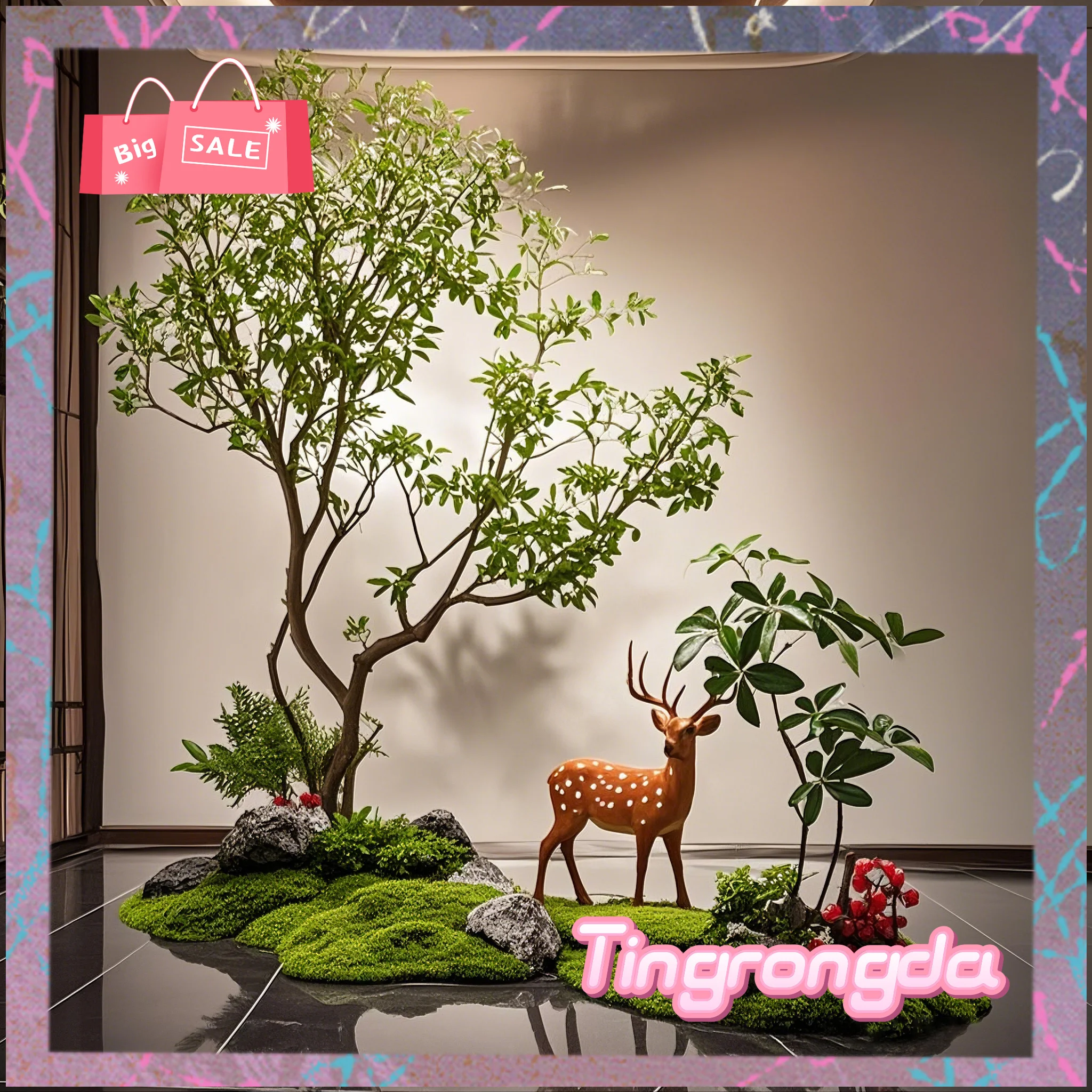 Бутиковая лошадь, имитация дерева, зеленое растение, большое бионическое искусственное дерево, подвесной колокольчик под лестницей, пейзажный план
Бутиковая лошадь, имитация дерева, зеленое растение, большое бионическое искусственное дерево, подвесной колокольчик под лестницей, пейзажный план