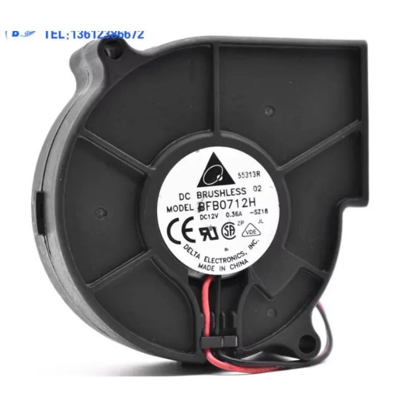 Delta Electronics BFB0712H DC 12V 0.36A 75x75x30mm Server Blowe Fan Projector Cooling Fan
Delta Electronics BFB0712H DC 12V 0.36A 75x75x30mm Server Blowe Fan Projector Cooling Fan