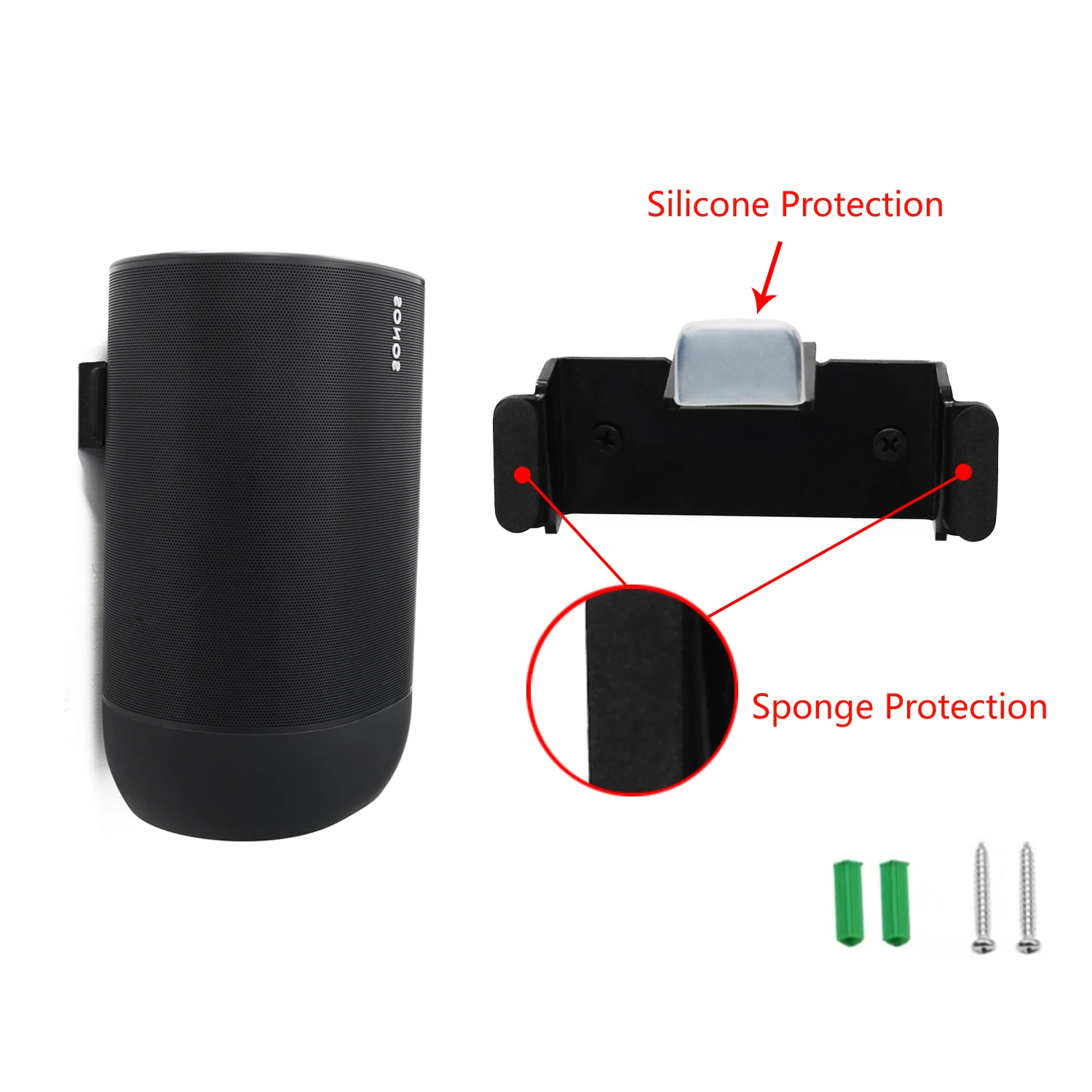 Прочный металлический настенный кронштейн, подставка-держатель для Bluetooth SONOS Move
Прочный металлический настенный кронштейн, подставка-держатель для Bluetooth SONOS Move