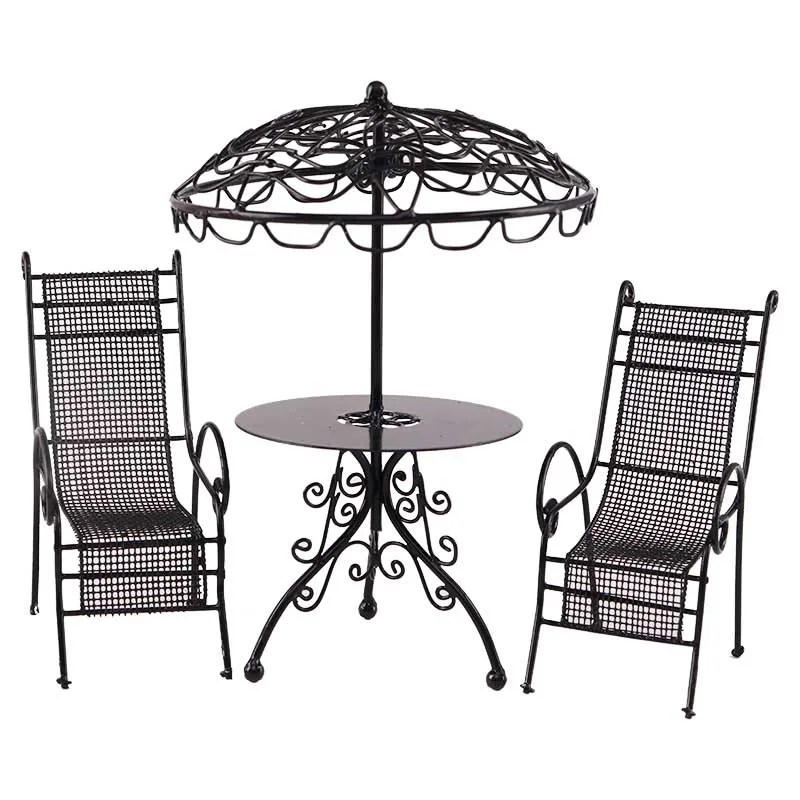 Miniature Items Dollhouse Wrought Iron Umbrella Table Chair Set Mini Outdoor Coffee Chair blyth Doll House Accessories Furniture
Miniature Items Dollhouse Wrought Iron Umbrella Table Chair Set Mini Outdoor Coffee Chair blyth Doll House Accessories Furniture