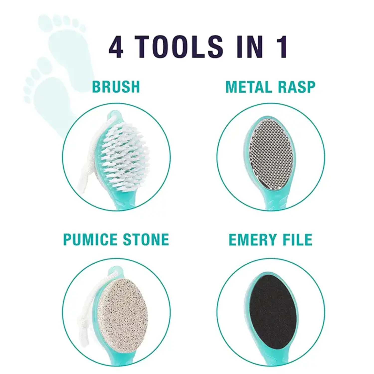 Gentle, Effective, and Versatile Multi-functional 4-In-1 Random Color Foot File Scrubber Brush - Ideal for Soft and Smooth Feet
Gentle, Effective, and Versatile Multi-functional 4-In-1 Random Color Foot File Scrubber Brush - Ideal for Soft and Smooth Feet
