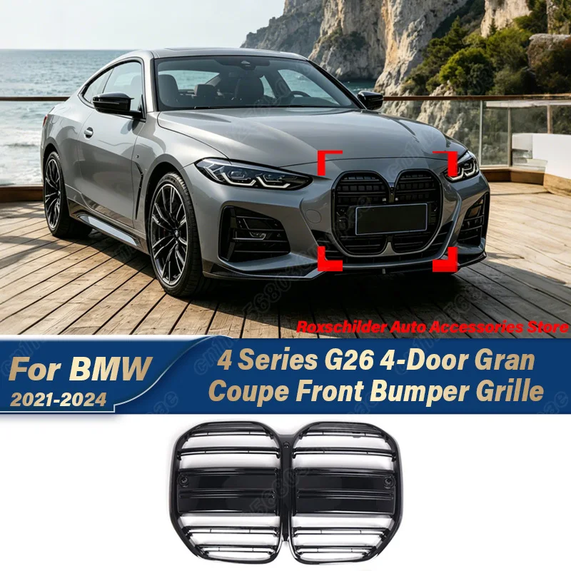 For BMW 4 Series G26 4-Door Gran Coupe 2021 2022 2023 2024 Automobile Air Intake Grille Sports Racing Double Bar Grille Body Kit
For BMW 4 Series G26 4-Door Gran Coupe 2021 2022 2023 2024 Automobile Air Intake Grille Sports Racing Double Bar Grille Body Kit