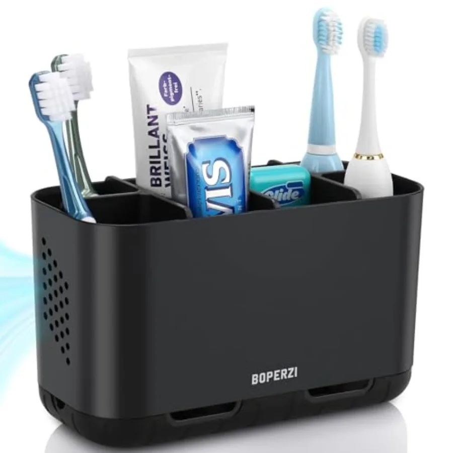 Toothbrush Holders for Bathrooms Organizers and Storage, Large Tooth Brush Holders with Drainage, Anti-Slip Electric Toothbrush
Toothbrush Holders for Bathrooms Organizers and Storage, Large Tooth Brush Holders with Drainage, Anti-Slip Electric Toothbrush