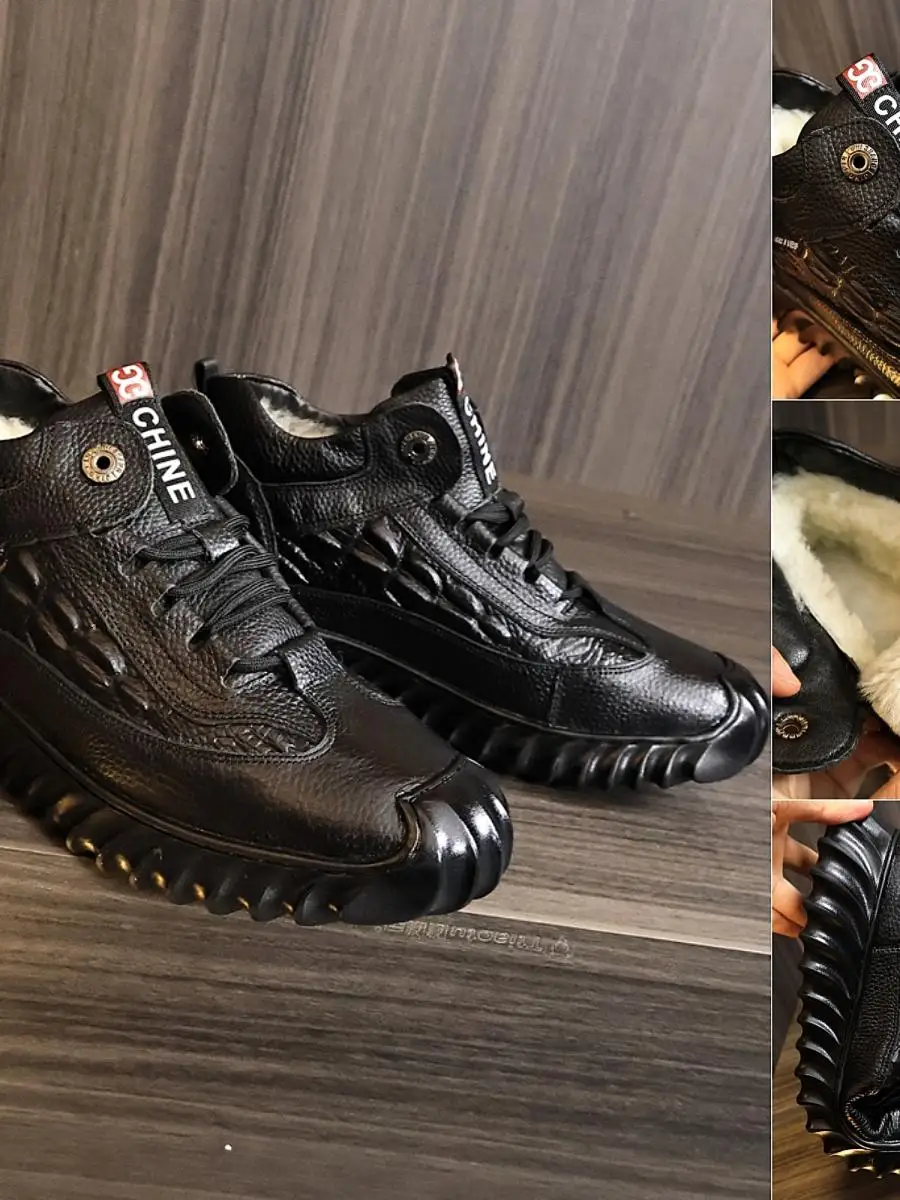 Men's Casual Shoes Full Grain Leather Wool Inner Warm Fashionable Real Leather Autumn Winter Pure Color Embossed Crocodile Pa...
Men's Casual Shoes Full Grain Leather Wool Inner Warm Fashionable Real Leather Autumn Winter Pure Color Embossed Crocodile Pa...