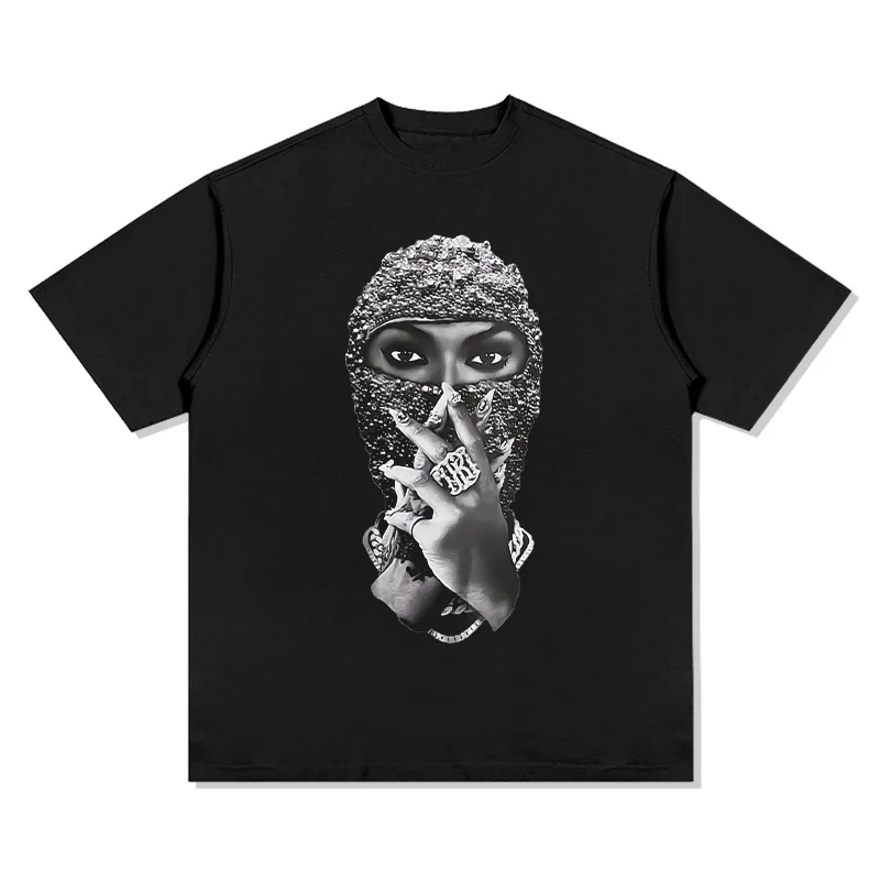 Motorcycle Retro Hip-Hop Washed Cotton Portrait Men's Summer New Black Gray Casual Loose Version T-Shirt
Motorcycle Retro Hip-Hop Washed Cotton Portrait Men's Summer New Black Gray Casual Loose Version T-Shirt