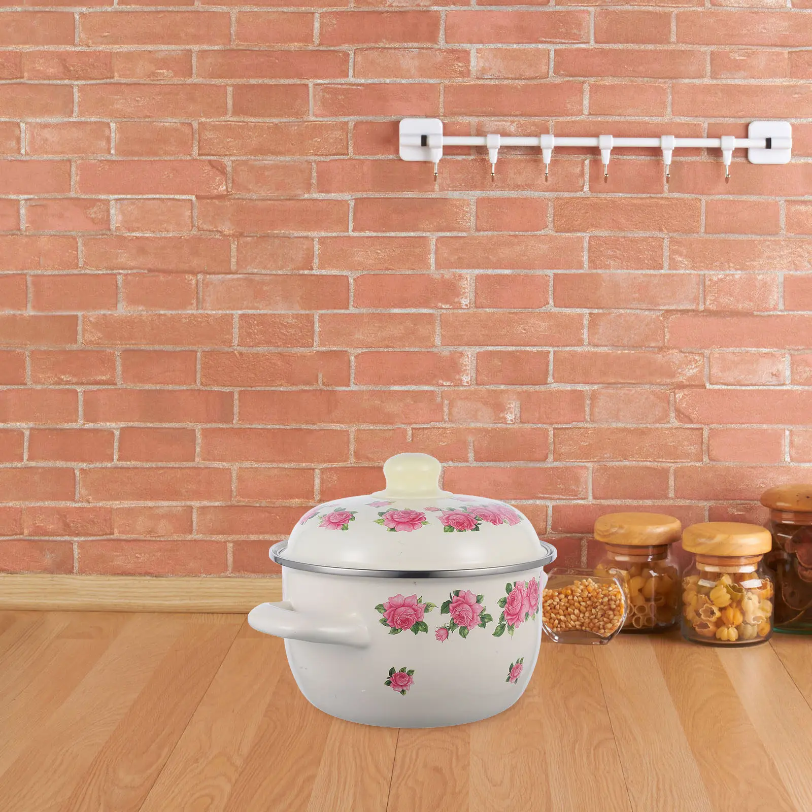 Enamel Soup Pot with Handle and Cover Flower Pattern 2 Quart Cooking Pot for Stove Top Kitchen Stockpot Milk Boiling Soup Making
Enamel Soup Pot with Handle and Cover Flower Pattern 2 Quart Cooking Pot for Stove Top Kitchen Stockpot Milk Boiling Soup Making