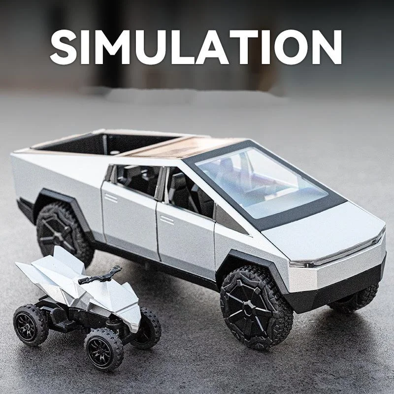 1:32 Cyber Truck Alloy Model With Motorcycle Off-road Simulation Alloy Car Boomerang Children's Toys Special Birthday Gift
1:32 Cyber Truck Alloy Model With Motorcycle Off-road Simulation Alloy Car Boomerang Children's Toys Special Birthday Gift