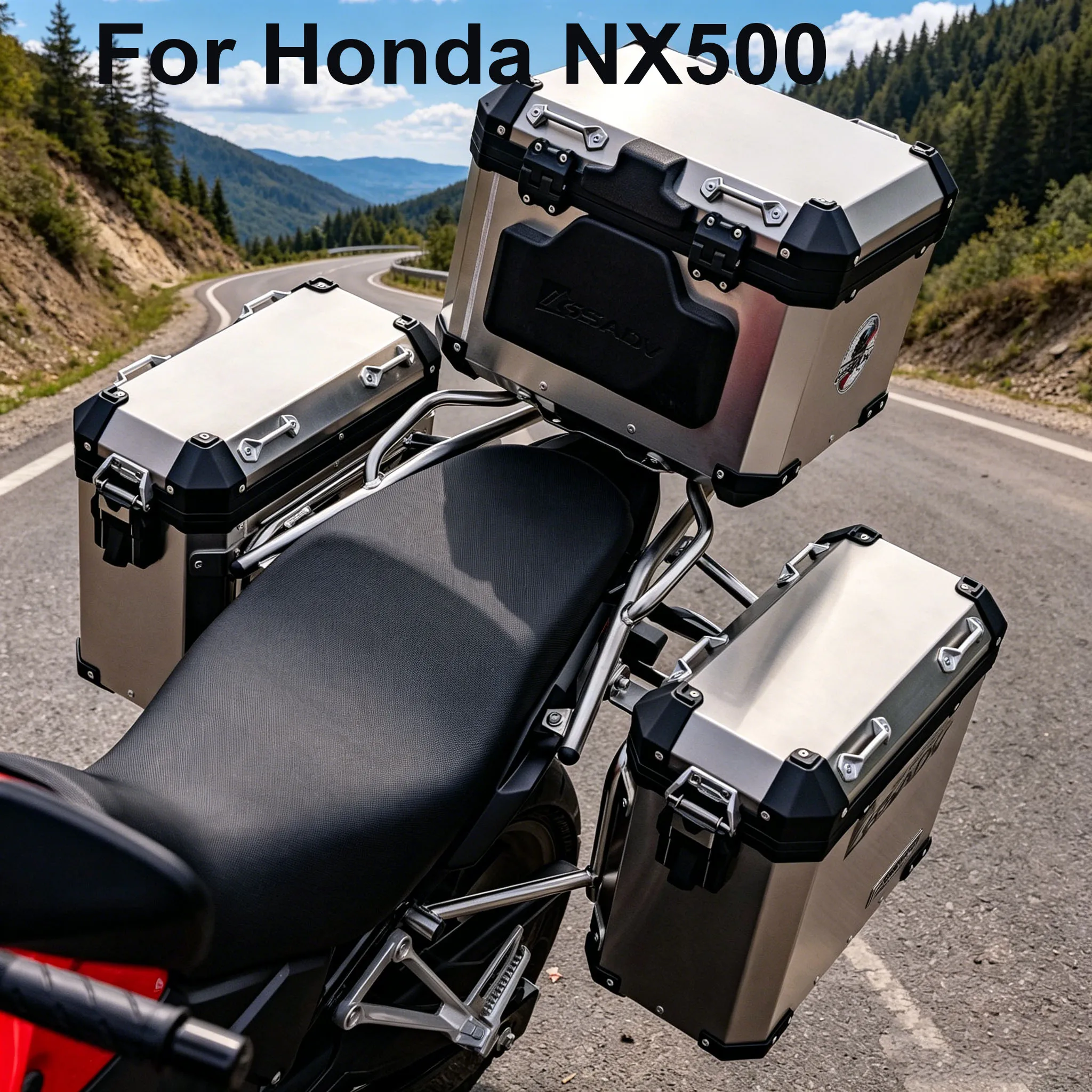 GSADV 46L Motorcycle Three Box&Rack for Honda NX500 2026 30L Side Box Motorcycle Tail Box Storage Luggage Rack for Travel
GSADV 46L Motorcycle Three Box&Rack for Honda NX500 2026 30L Side Box Motorcycle Tail Box Storage Luggage Rack for Travel