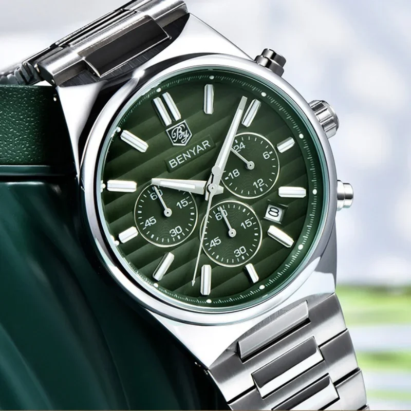 BENYAR Luxury Men's Fashion Watch Waterproof Quartz Business Watch Men's Sports Chronograph Wristwatch
BENYAR Luxury Men's Fashion Watch Waterproof Quartz Business Watch Men's Sports Chronograph Wristwatch