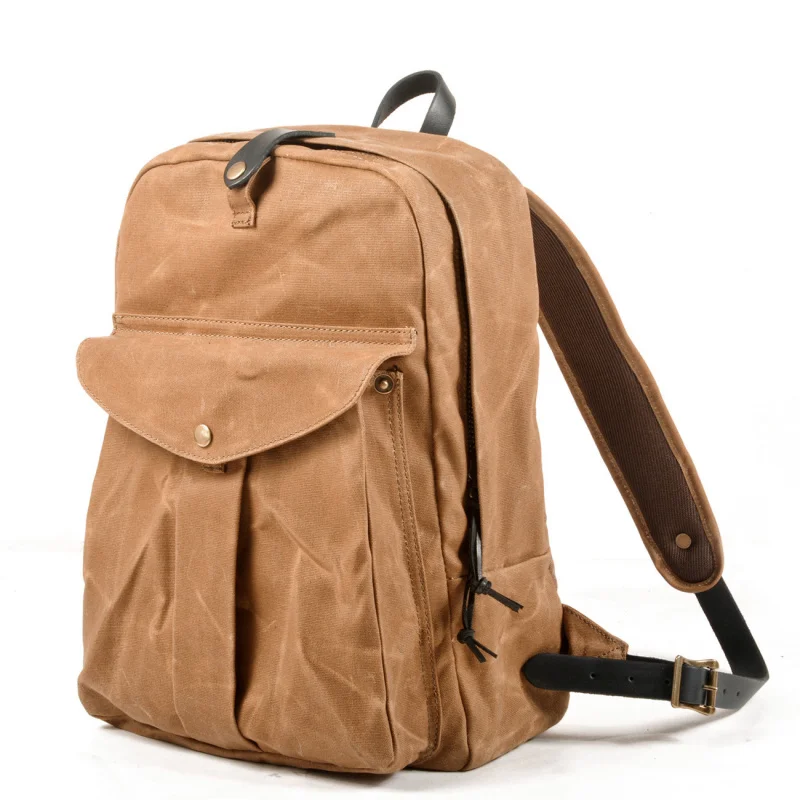 Retro double-shoulder bag, outdoor large-capacity travel backpack, water-resistant oil-wax canvas, genuine leather, hiking bag
Retro double-shoulder bag, outdoor large-capacity travel backpack, water-resistant oil-wax canvas, genuine leather, hiking bag
