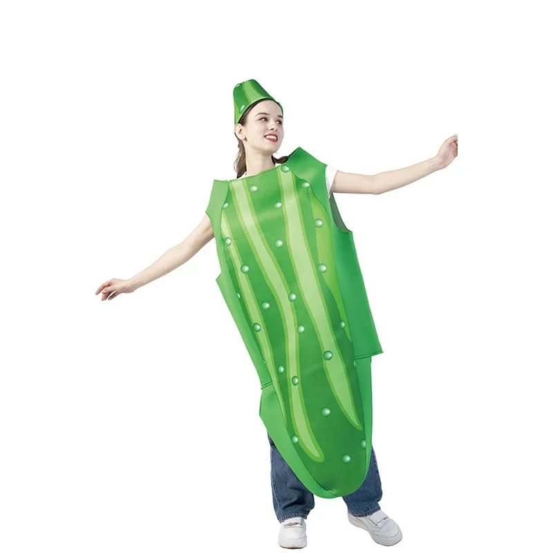 Adult Unisex Carnival Funny Cosplay Cucumber costume Parent-child Couple Fruit Role-play Party costume
Adult Unisex Carnival Funny Cosplay Cucumber costume Parent-child Couple Fruit Role-play Party costume
